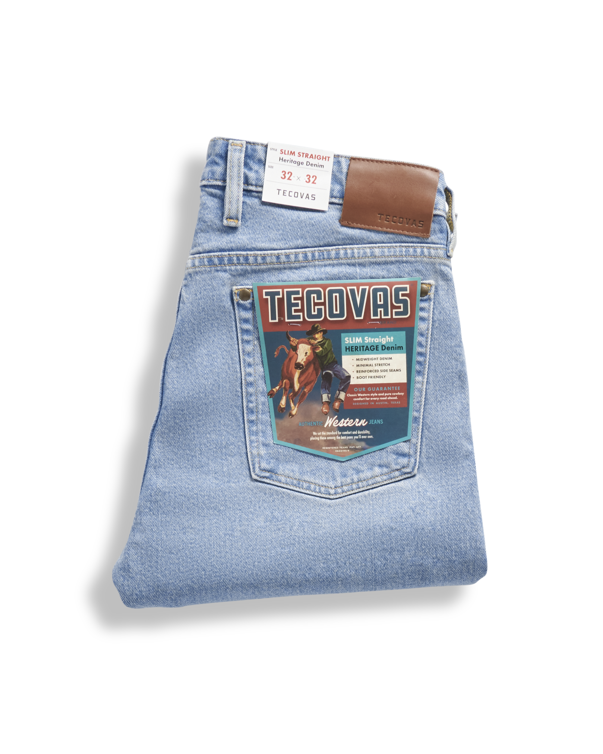 Men's Slim Straight Heritage Denim - Light Blue Heritage Denim