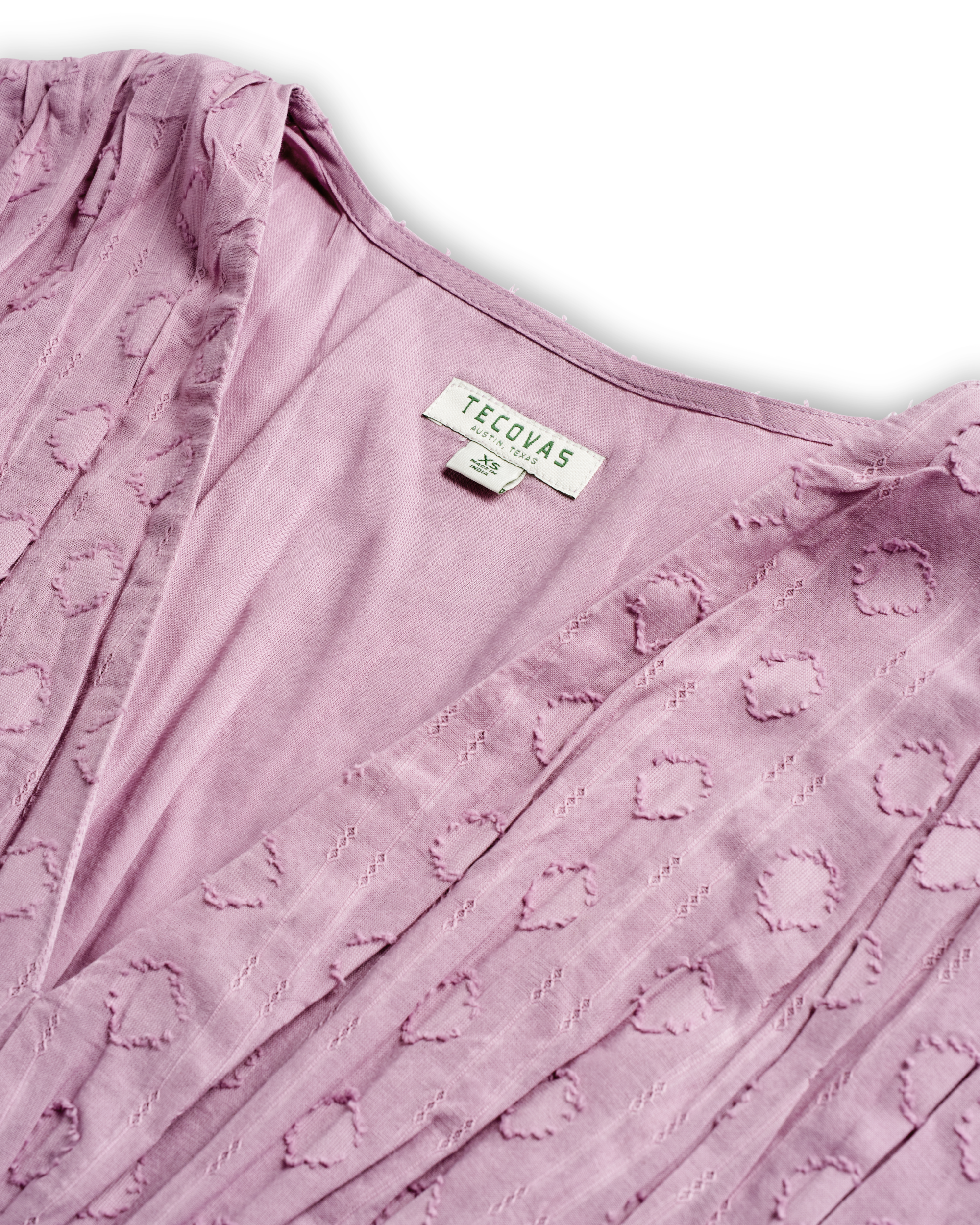 Women's Mini V-Neck Ruched Dress - Lavender Cotton