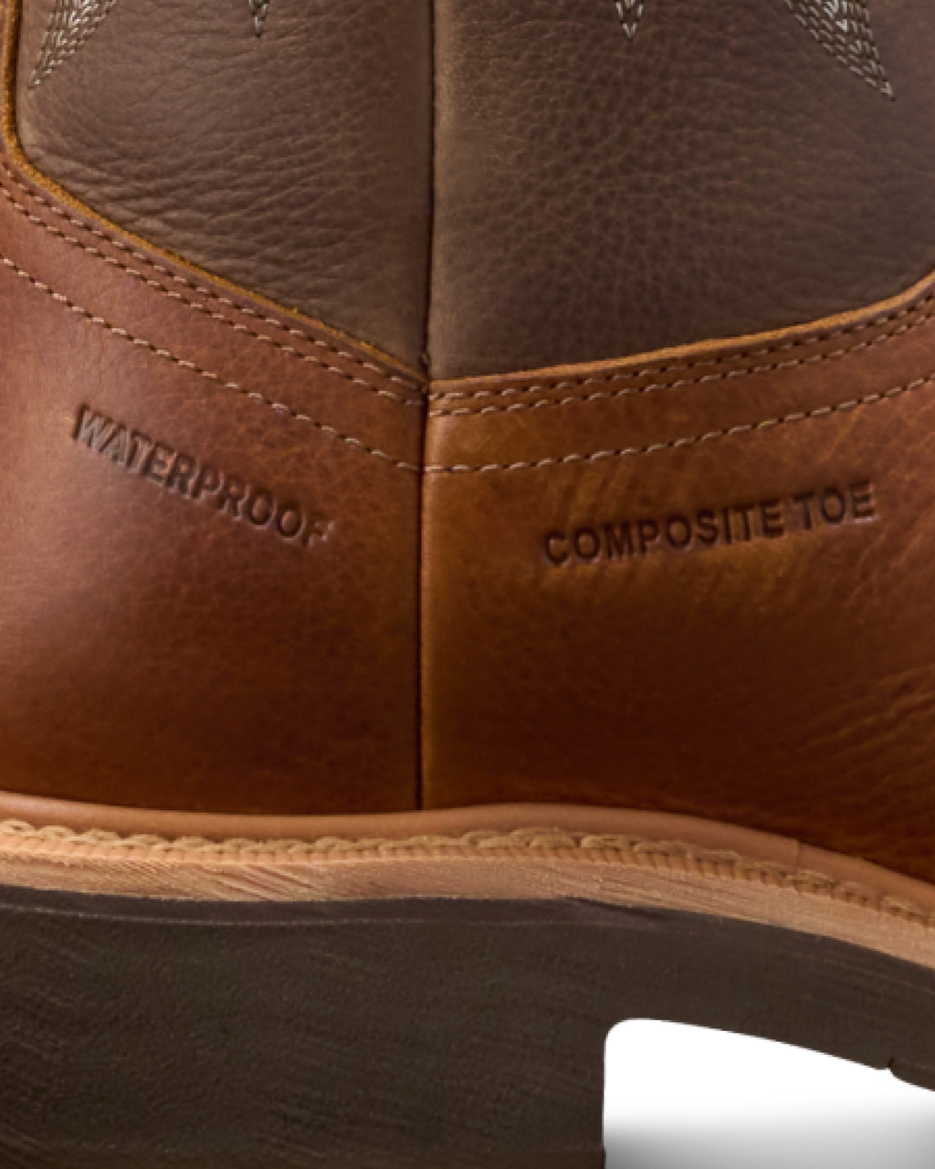 LongHaul Waterproof Square Composite Toe Work Boot - Saddle Fossil Cowhide