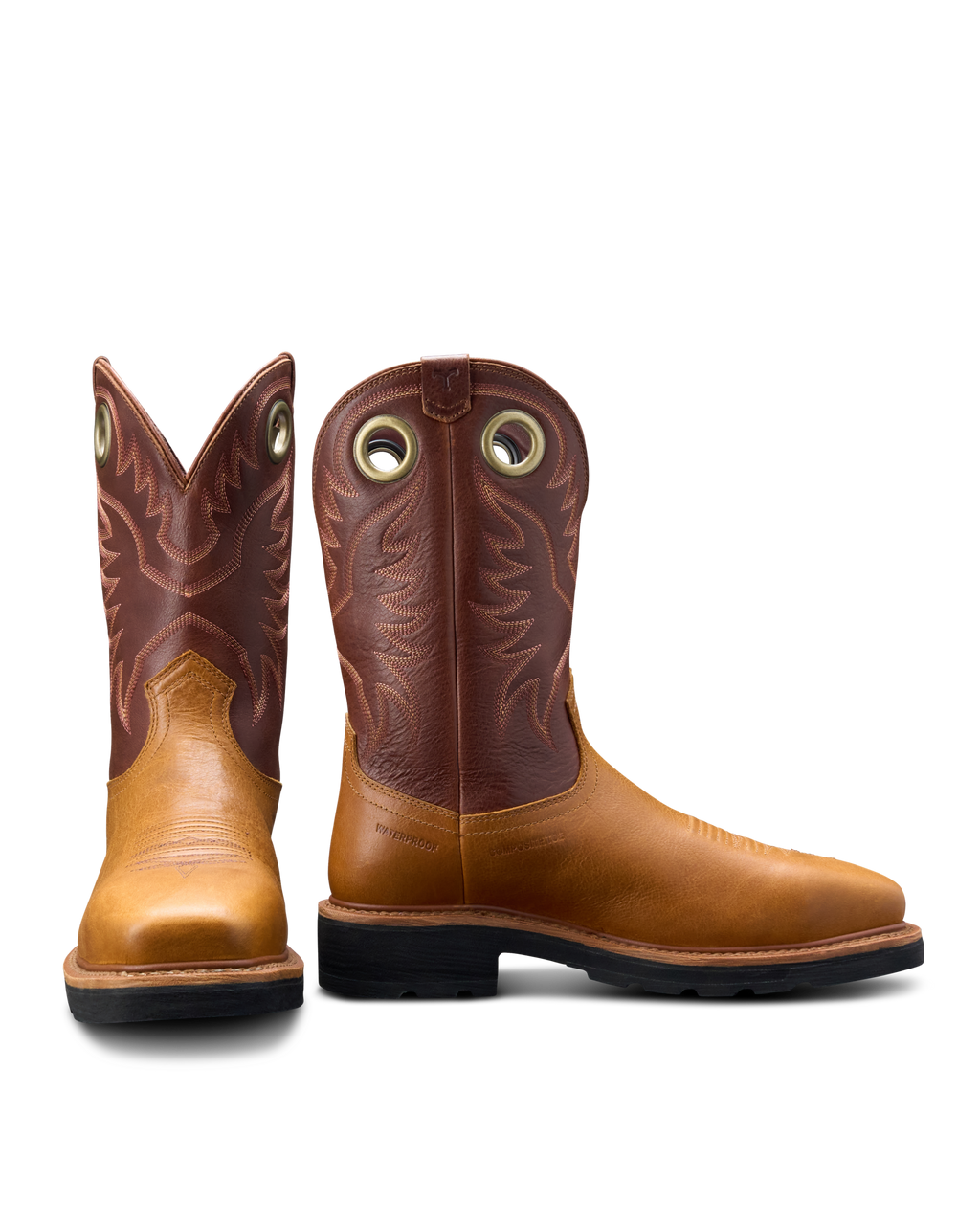 LongHaul Waterproof Square Composite Toe Work Boot - Wheat Maple Cowhide