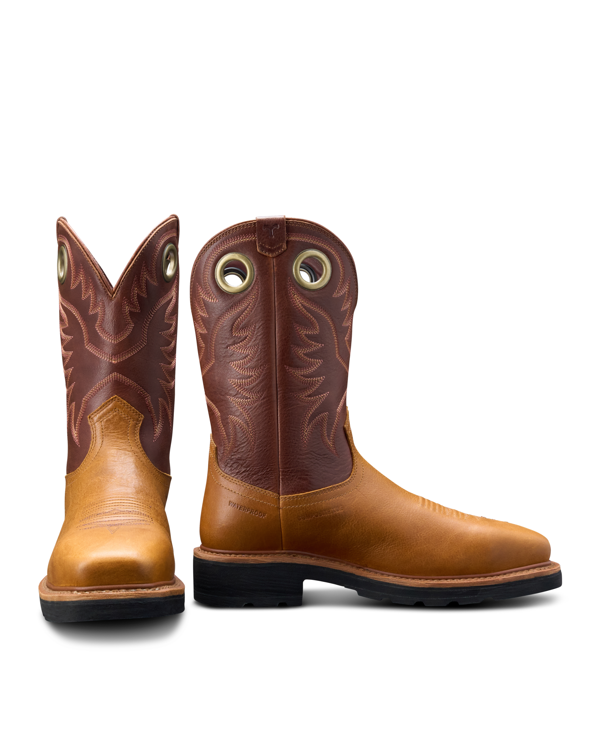 LongHaul Waterproof Square Composite Toe Work Boot - Wheat Maple Cowhide