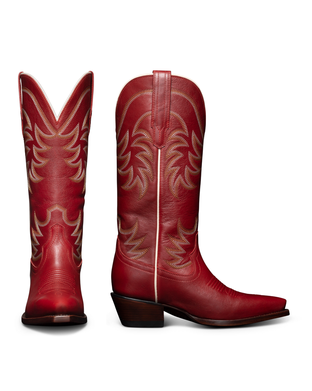 The Annie Wide Calf - Scarlet Cowhide