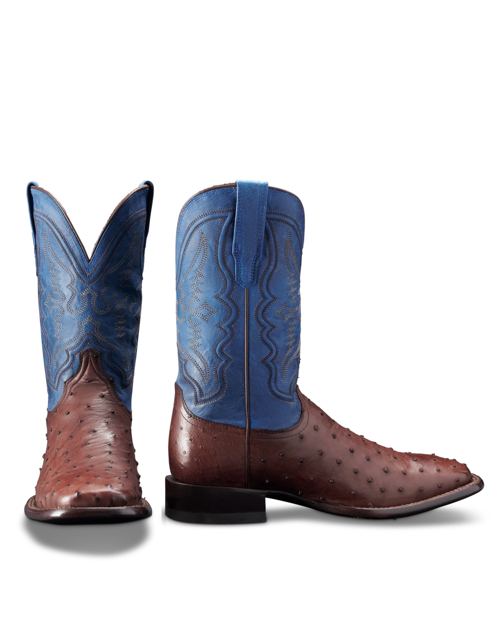 The Emmitt - Hazelnut Denim Ostrich