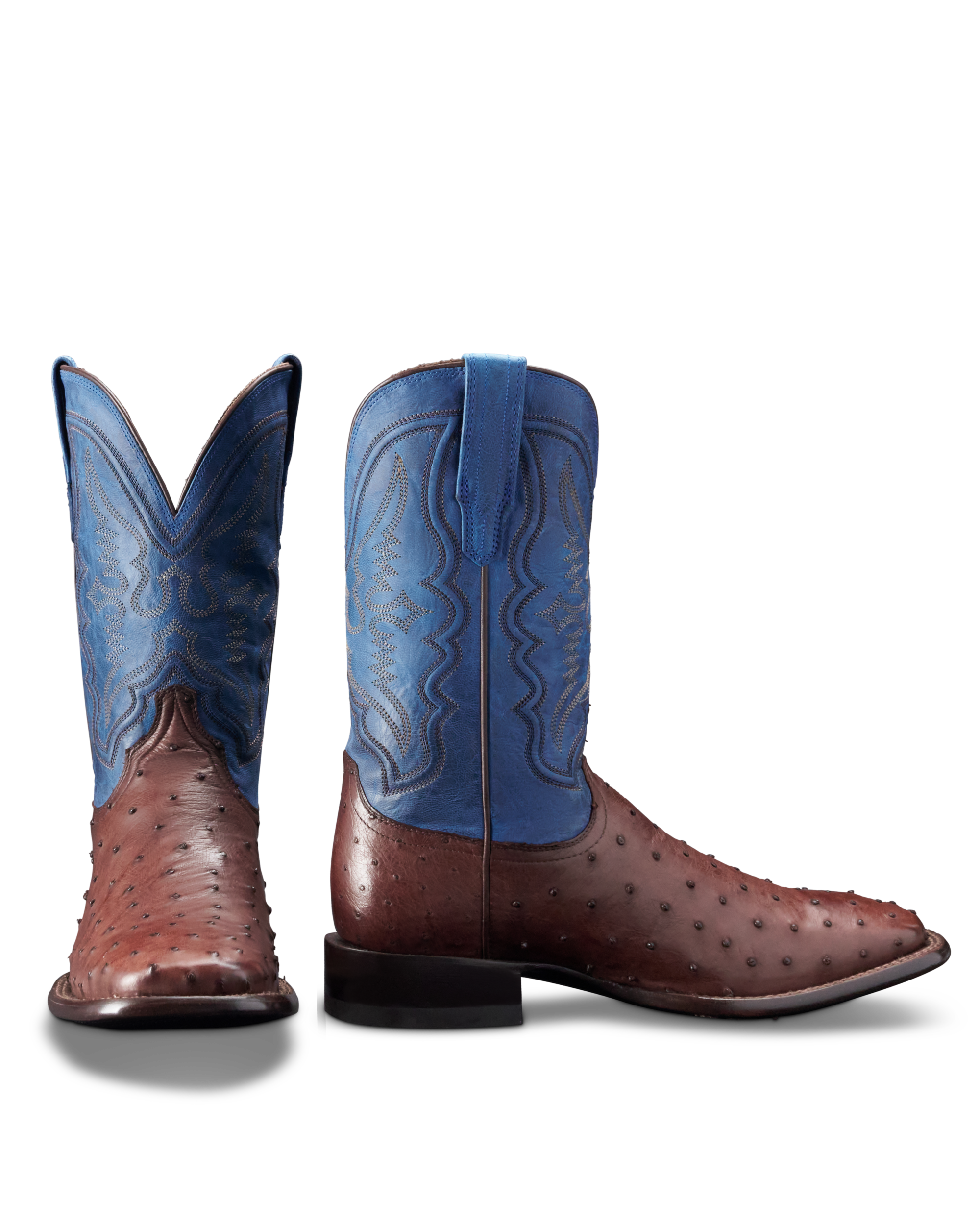 The Emmitt - Hazelnut Denim Ostrich