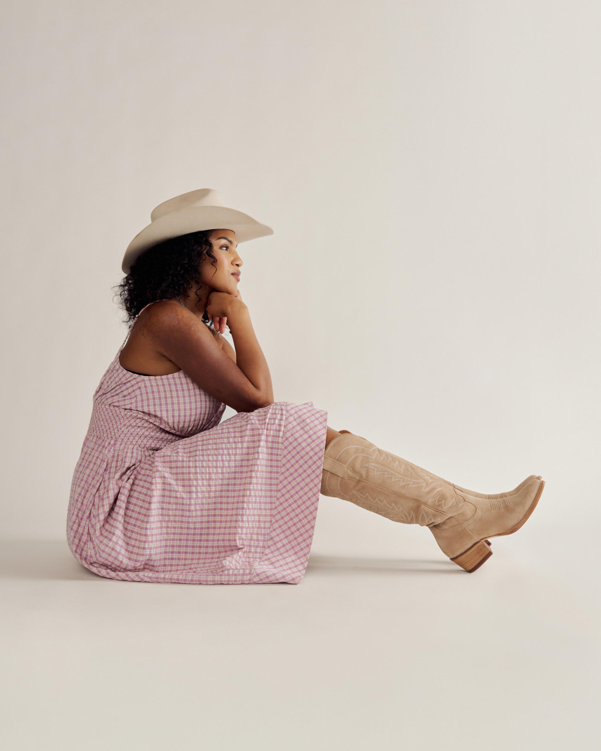 The Abby Wide Calf - Driftwood Suede