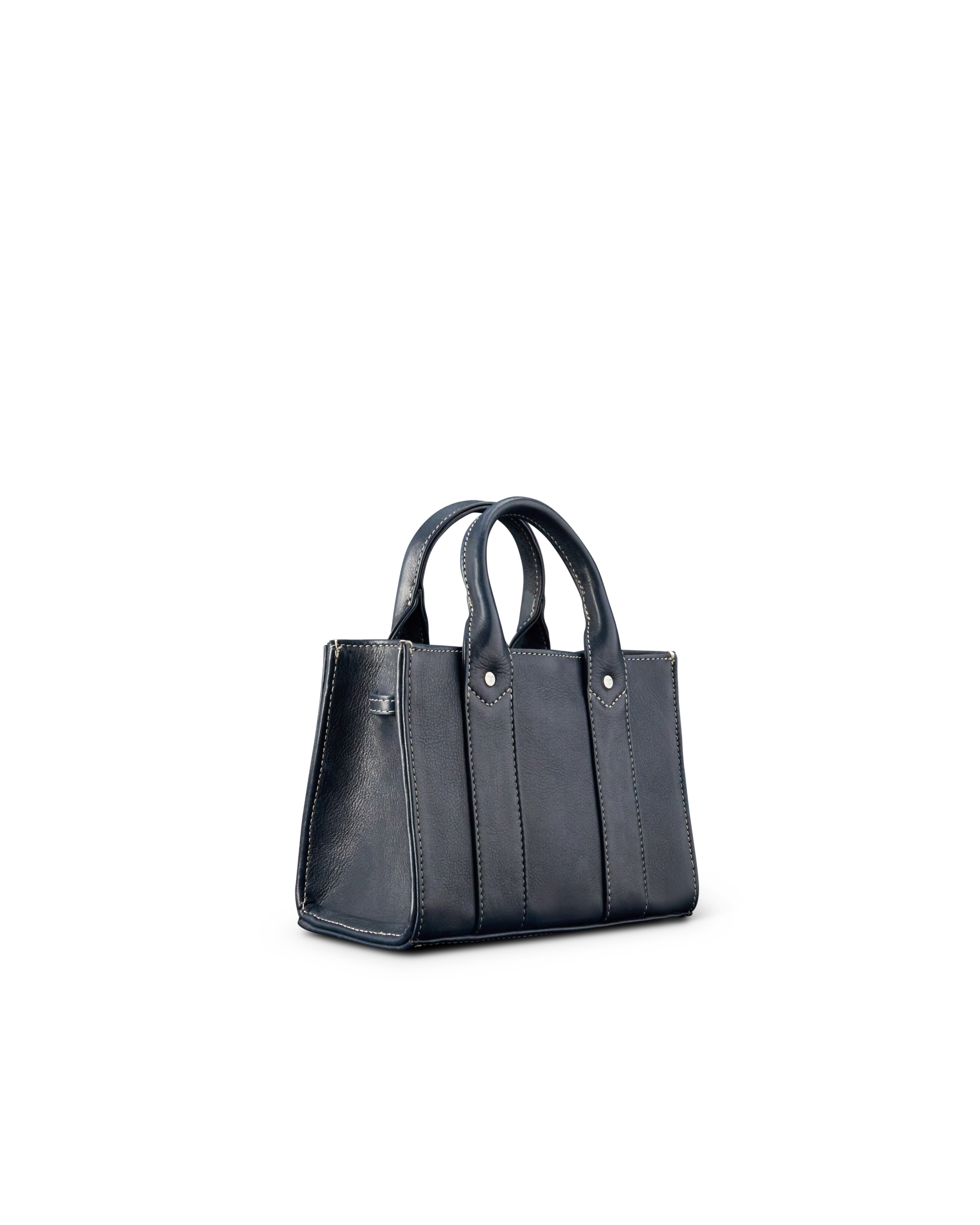 Mini Satchel - Navy Cowhide