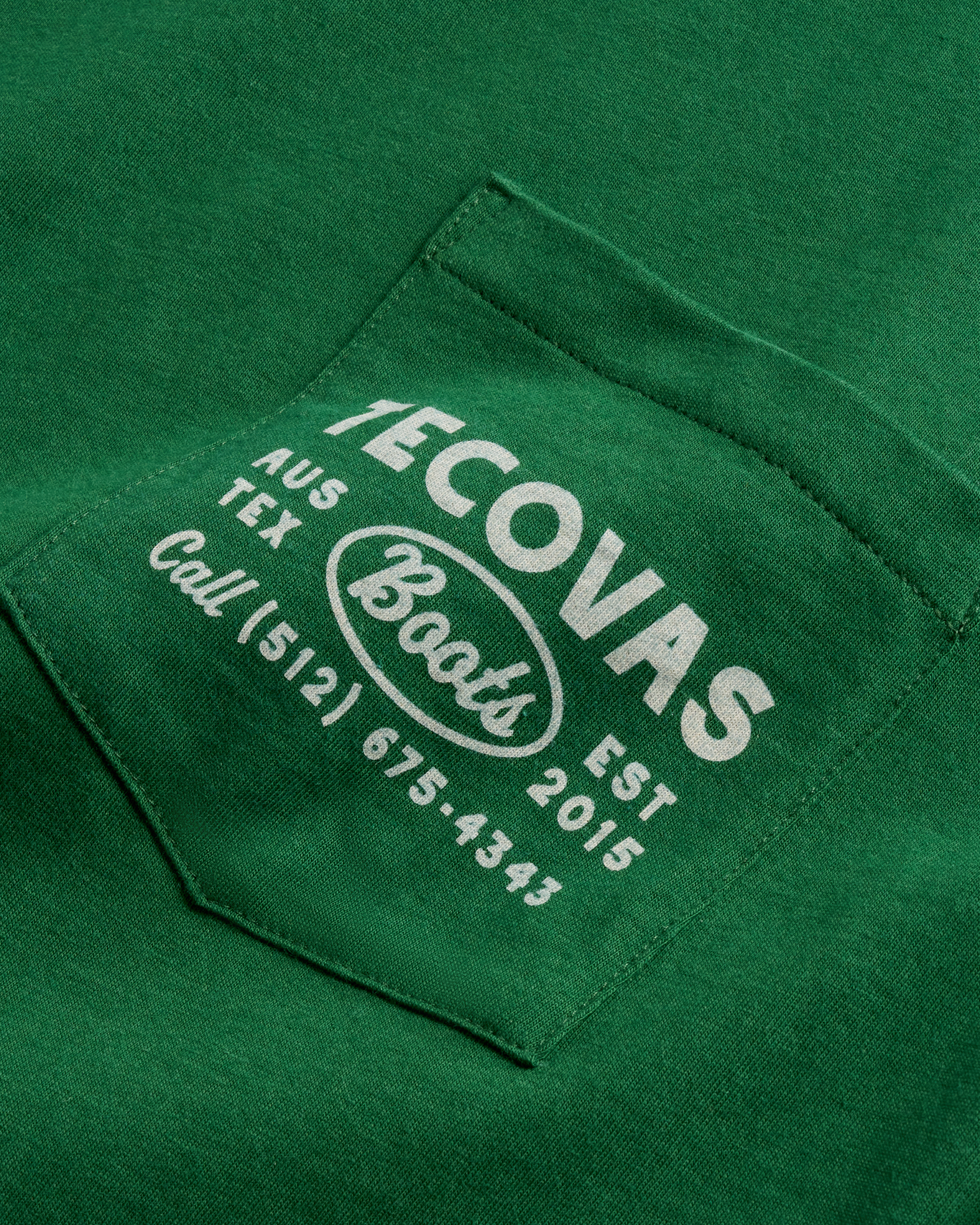 Men's Boots Advertisment Tee - Green Pima Cotton