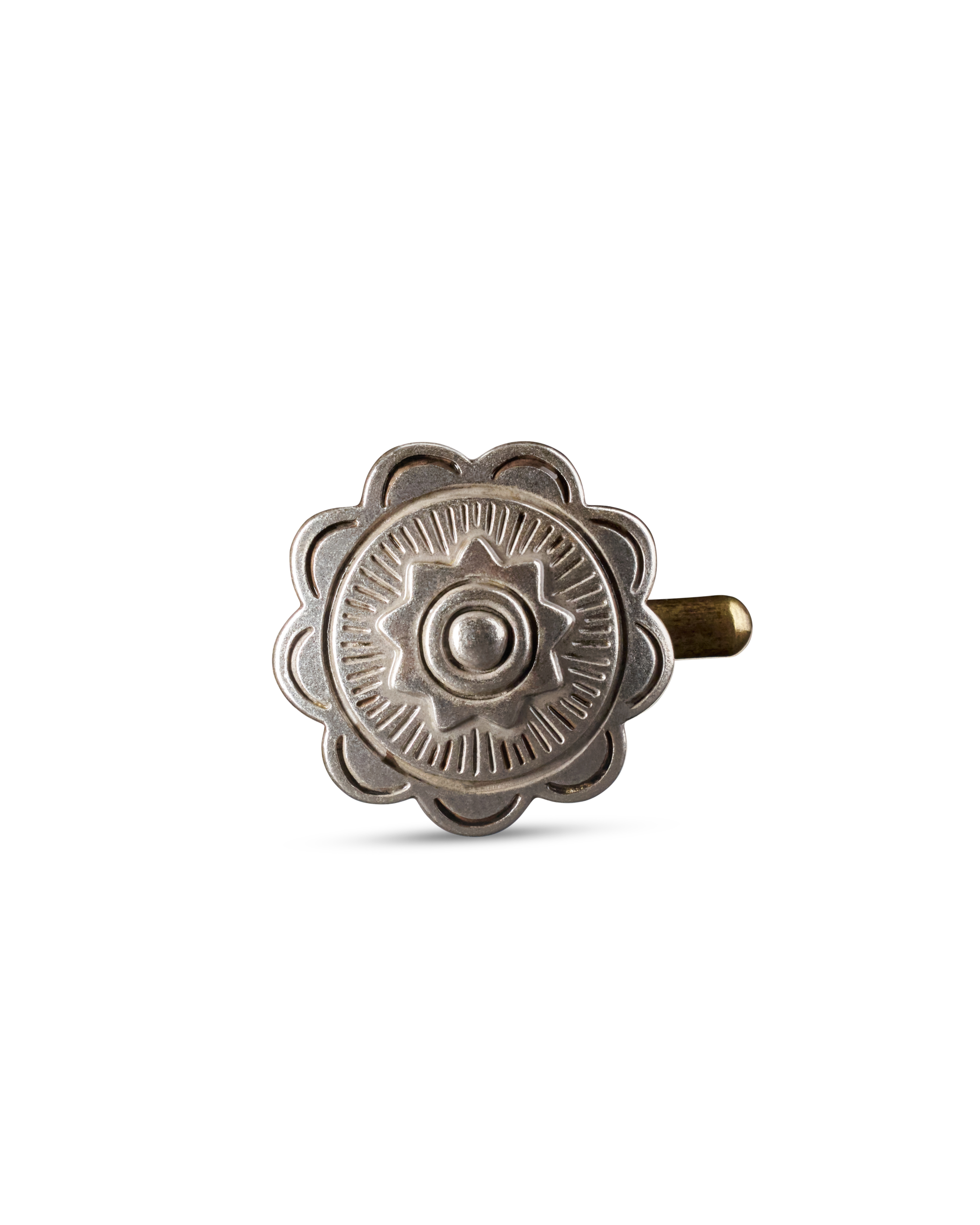 Concho Hat Pin - Silver Metal