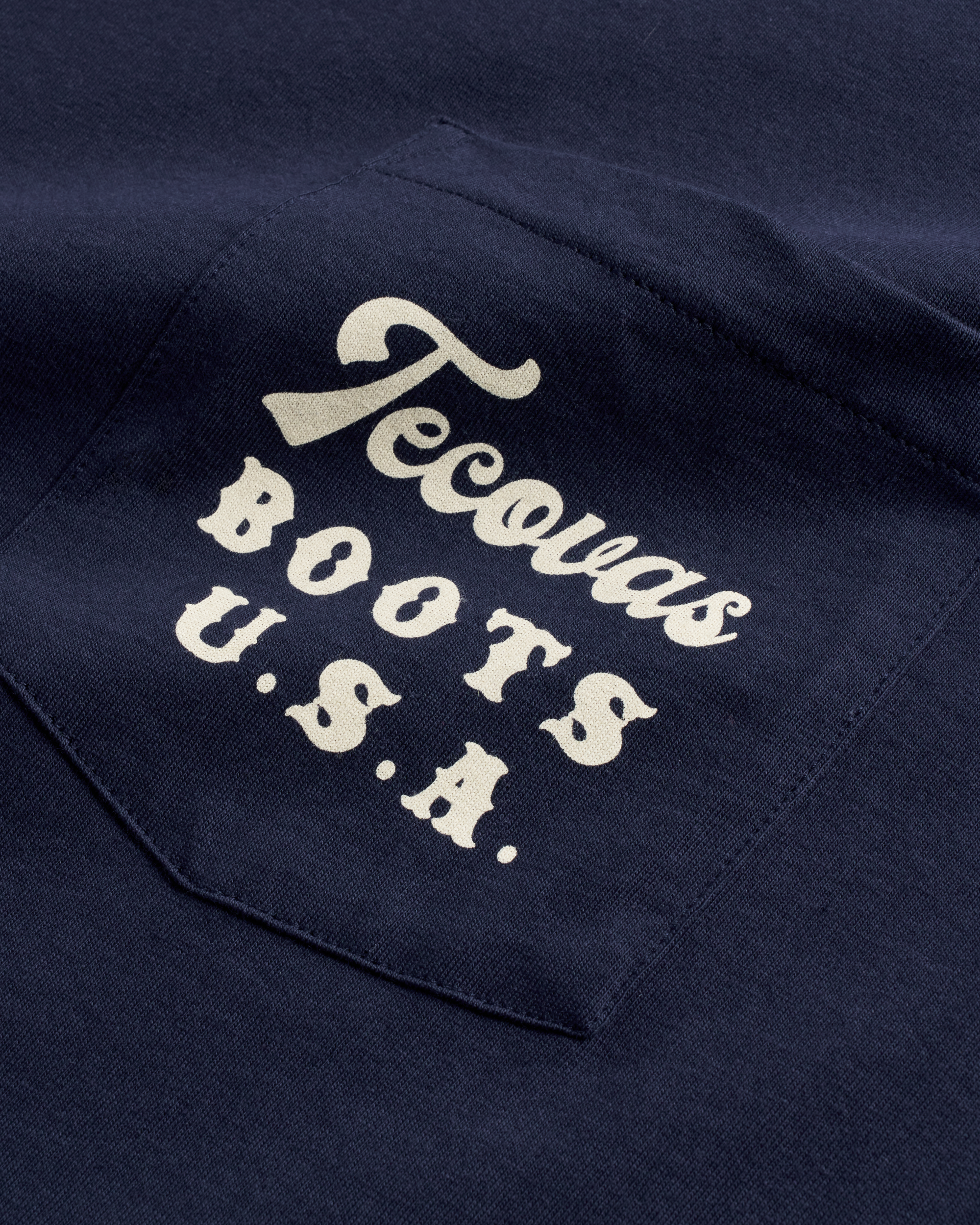 Men's USA Pocket Tee - Navy White Pima Cotton