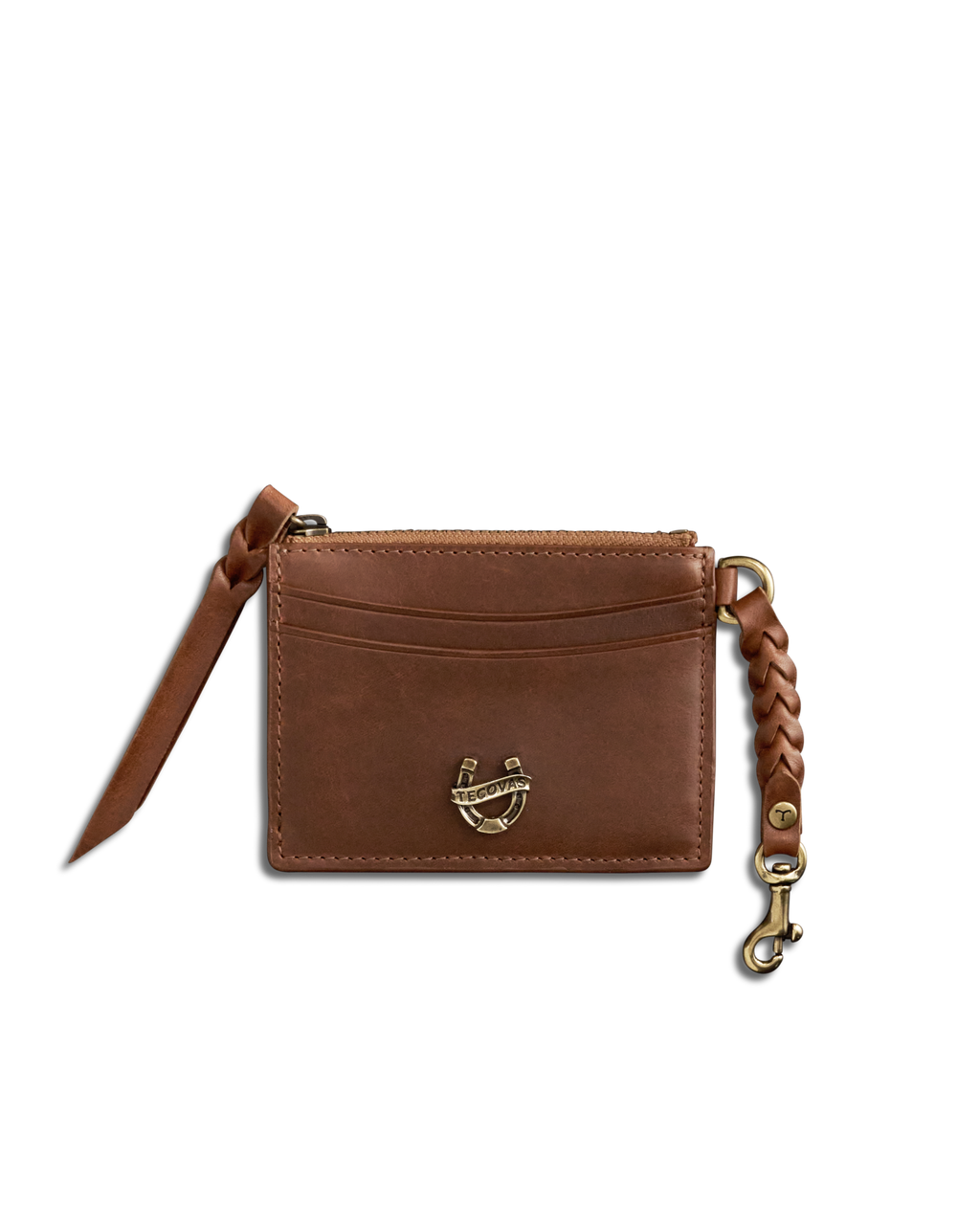 Women's Keychain Card Case - Saddle Cowhide