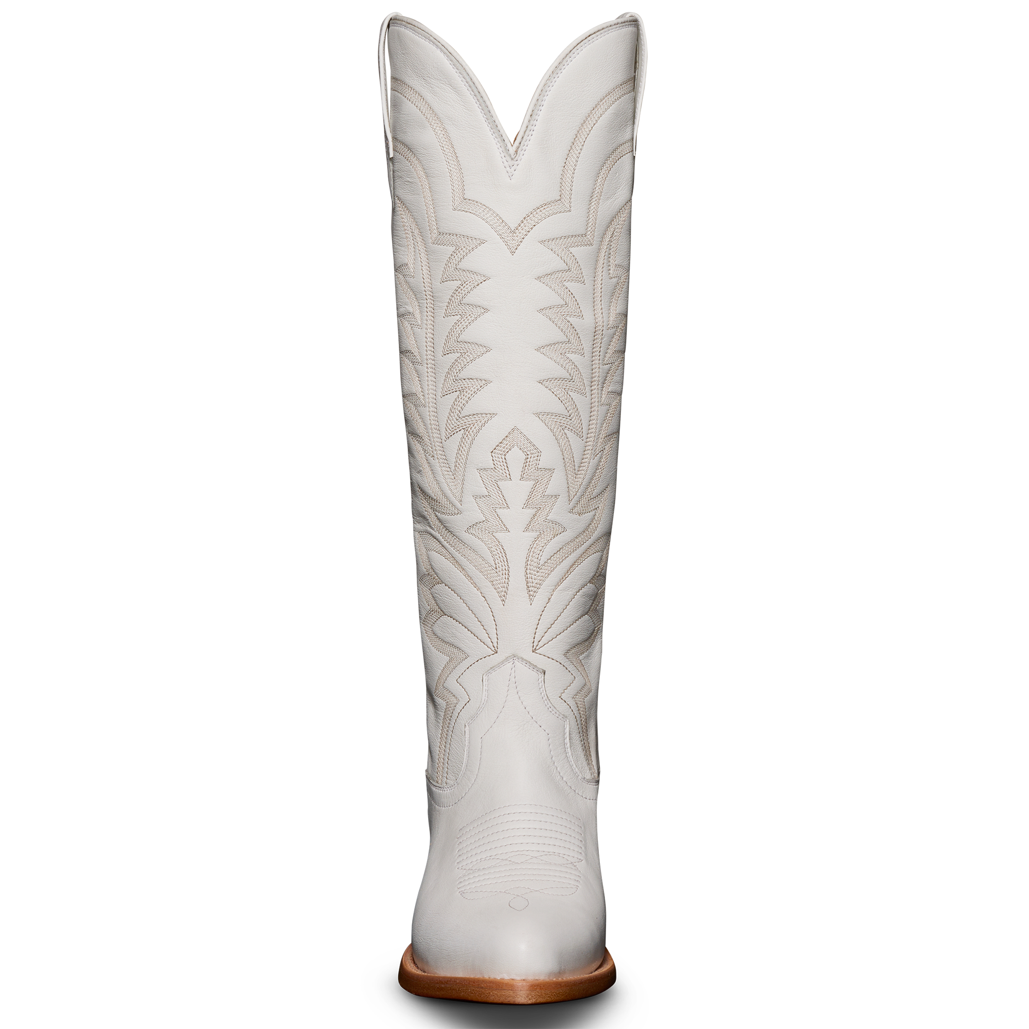 The Abby Wide Calf - Snow Cowhide