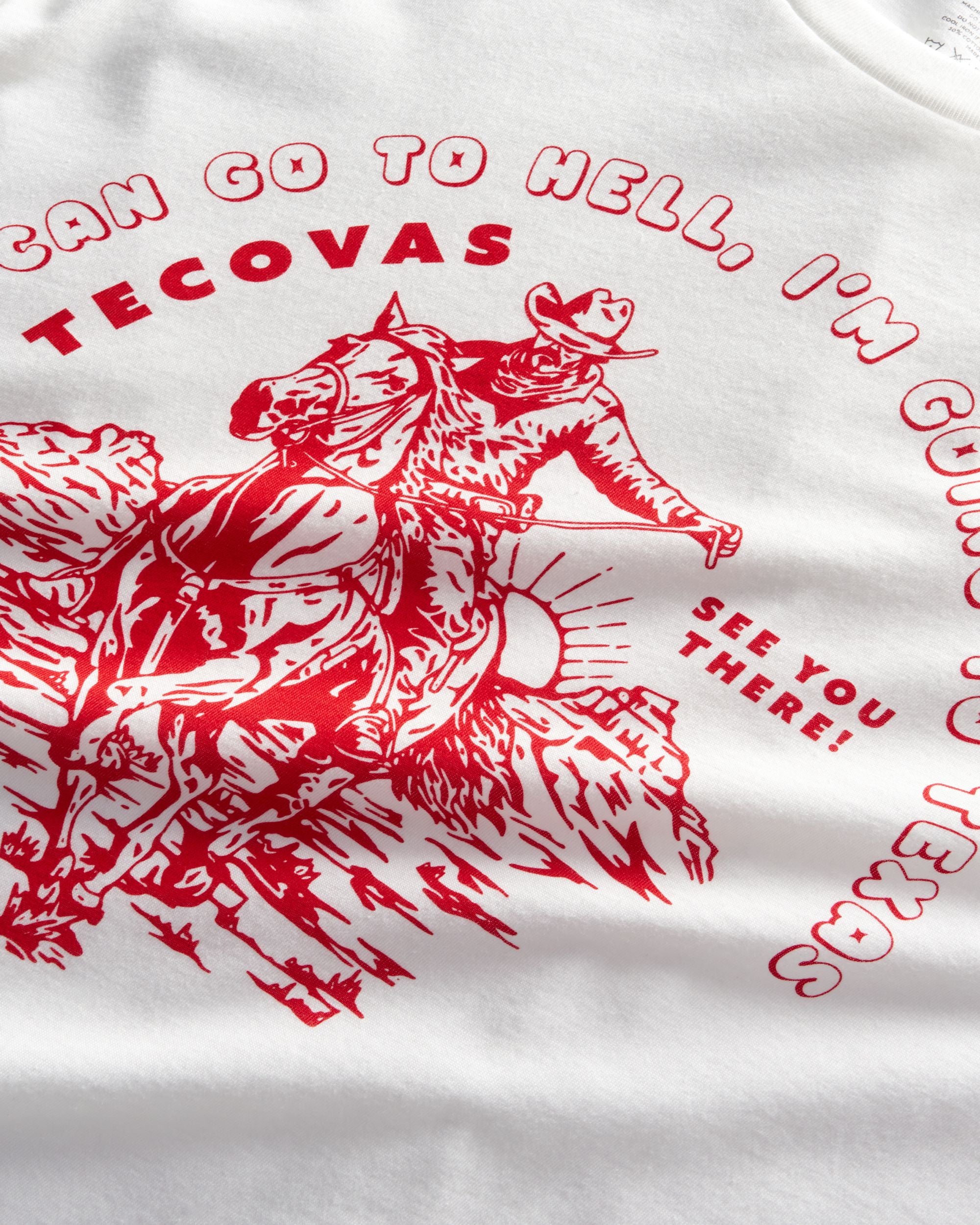 Men's I'm Going to Texas Tee - Bone Red Pima Cotton