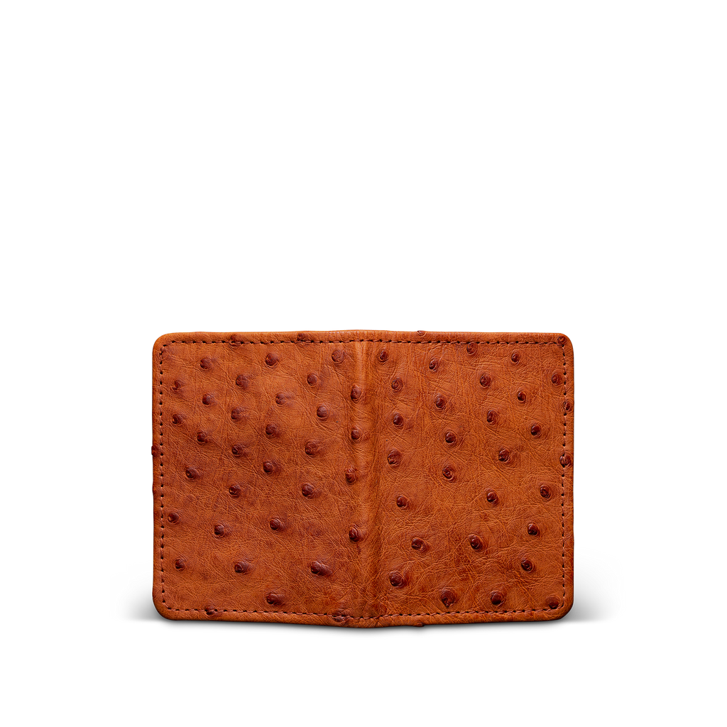 Ostrich Bifold - Pecan Ostrich