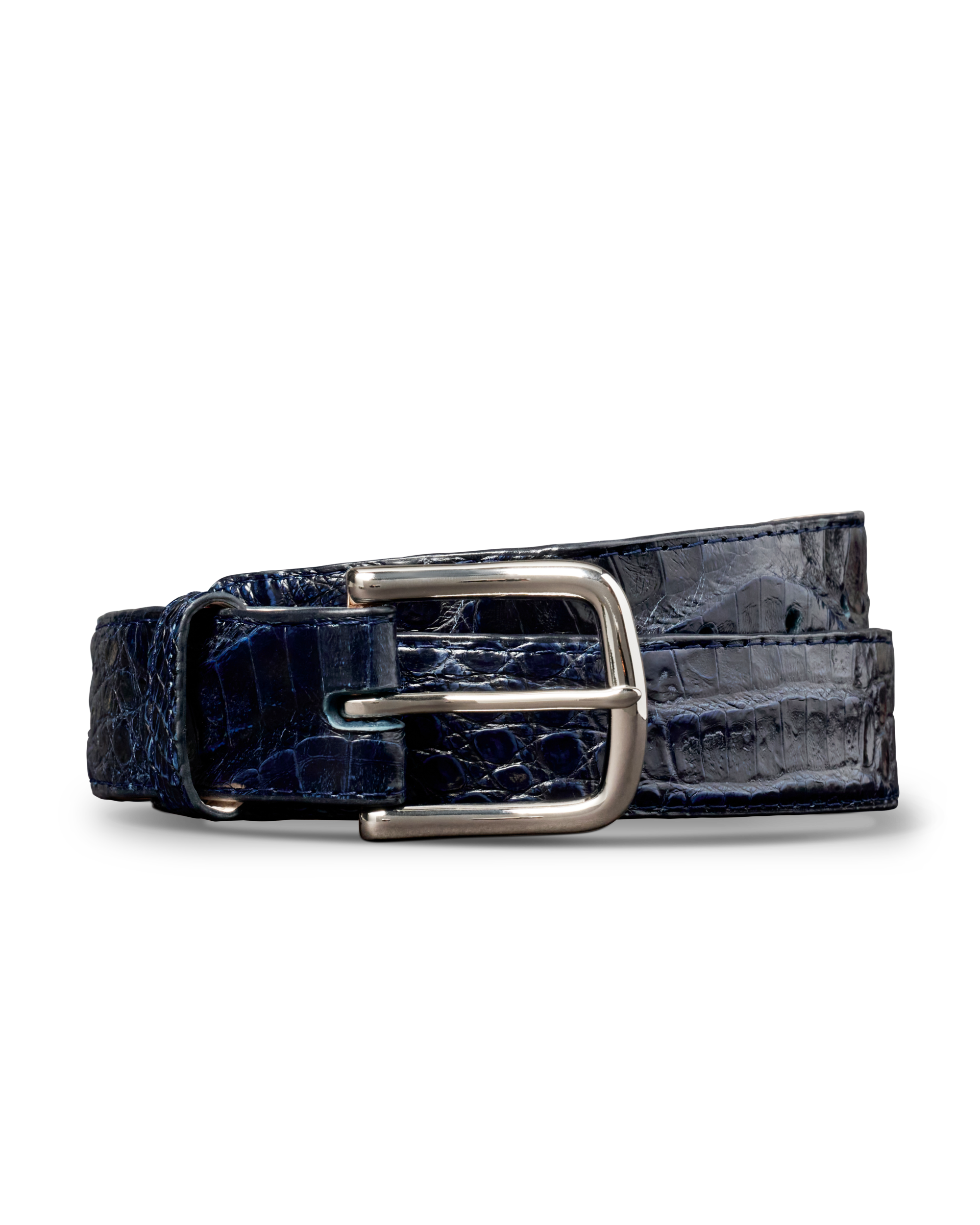 Men's Caiman Belt - Blueberry Caiman
