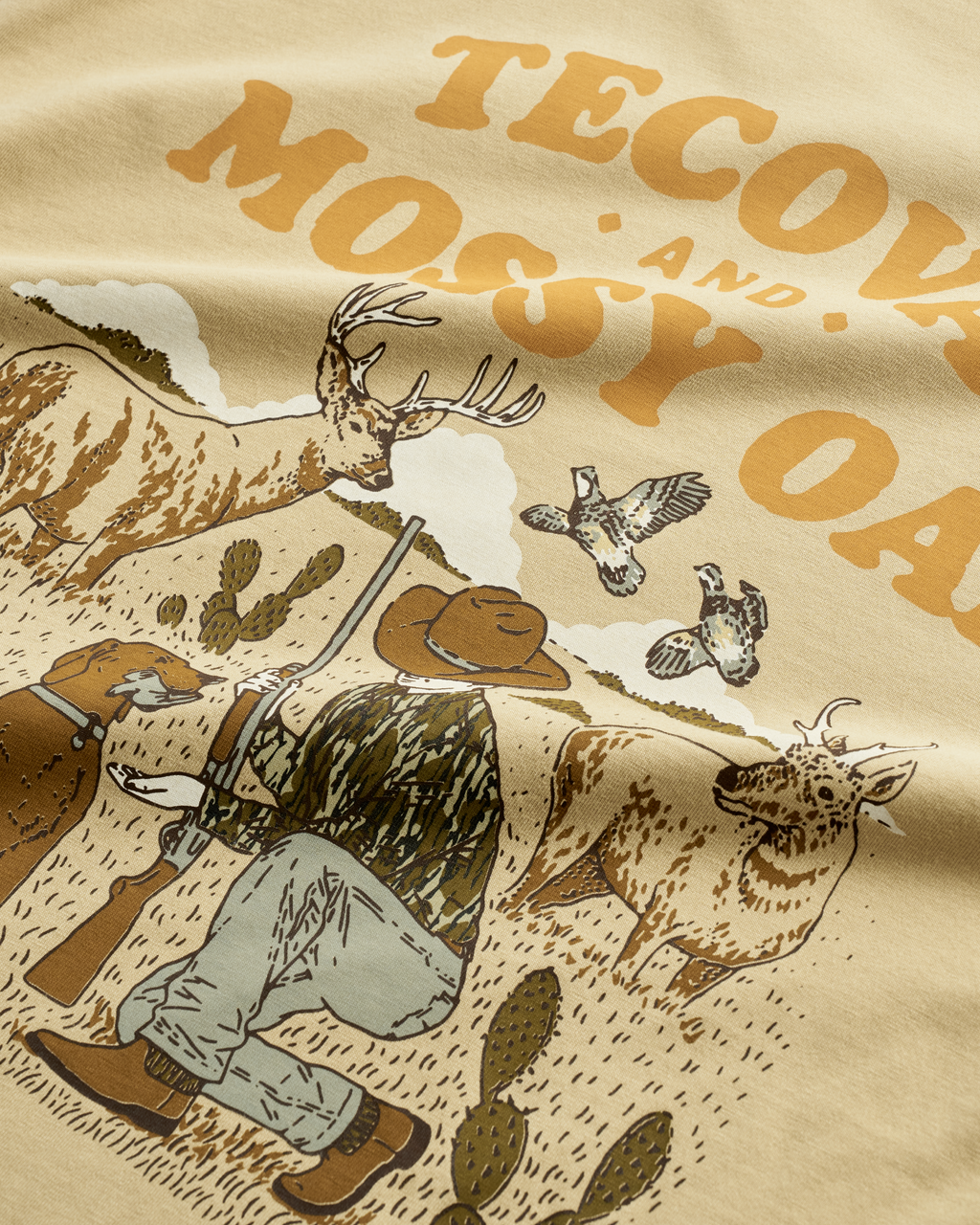 Men's Tecovas x Mossy Oak Instant Old Friends Tee - Original Bottomland Supima Cotton