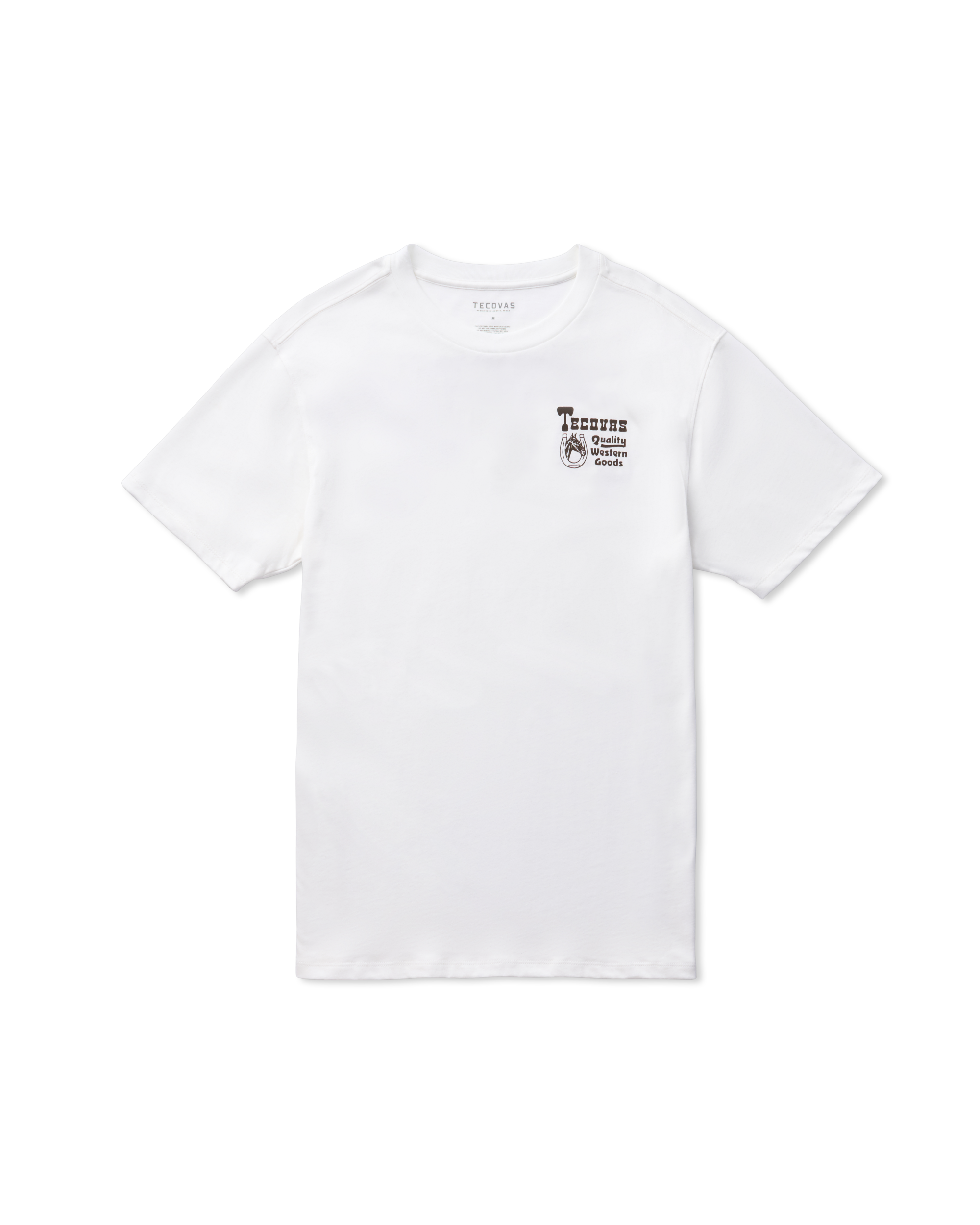 Men's Western Lucky Horses Tee - Brown Bone Pima Cotton