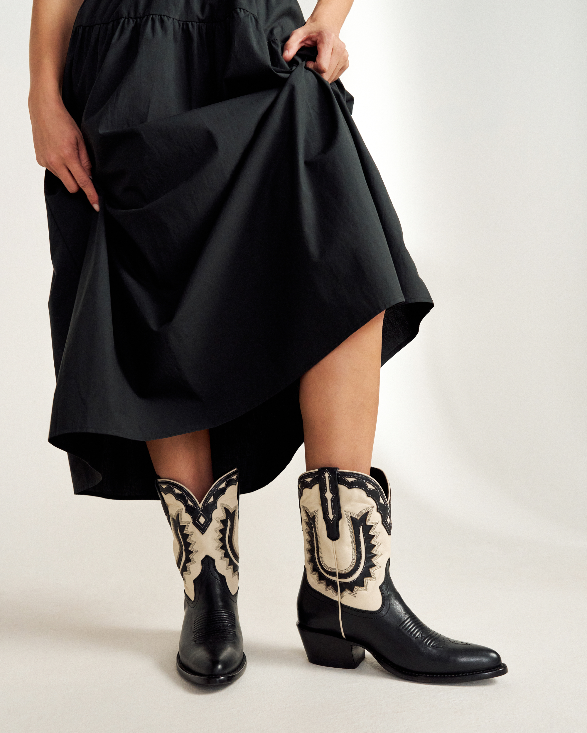 The Jolene - Midnight Bone Cowhide