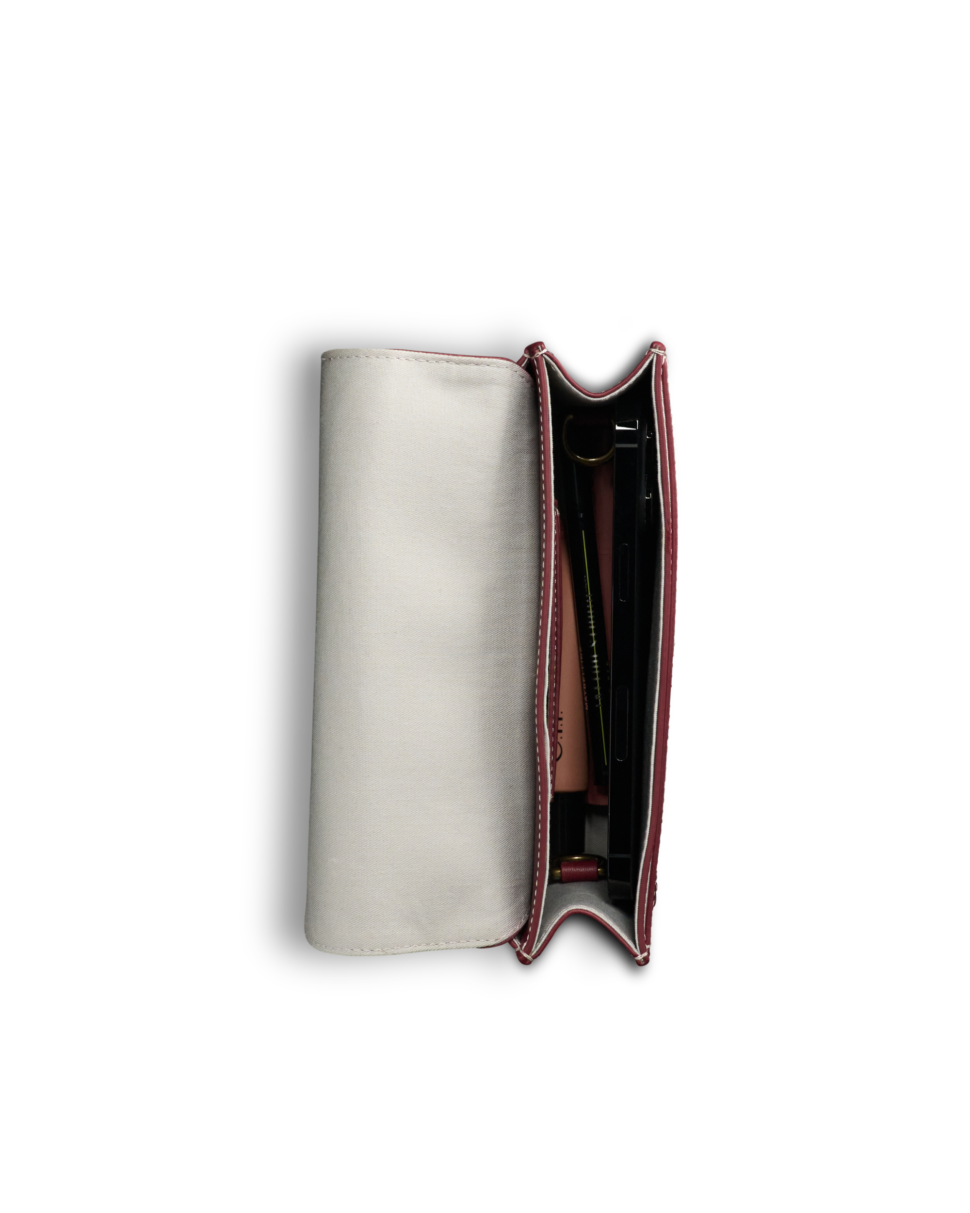 Concho Chain Crossbody - Cabernet Cowhide