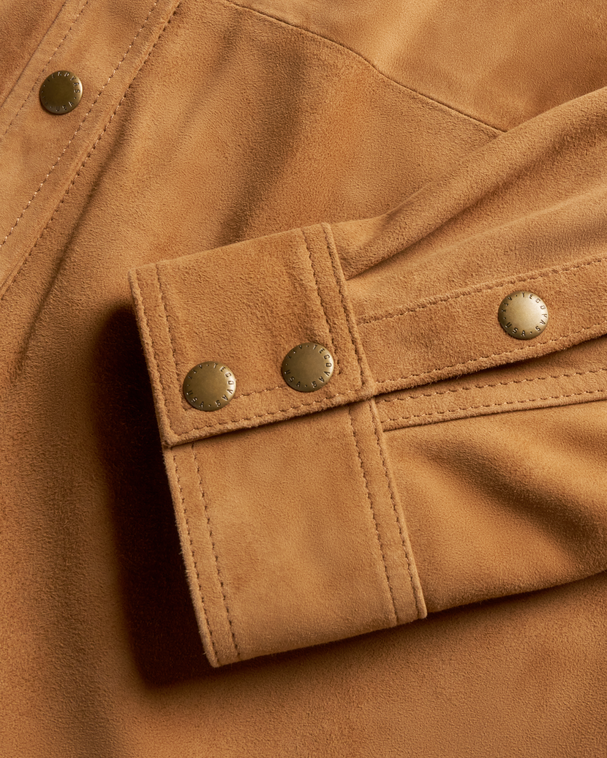 Women's Suede Shacket - Tan Suede
