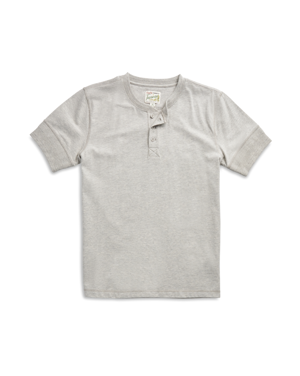 Men's Standard Issue Short Sleeve Henley - Gray Heather Pima Cotton
