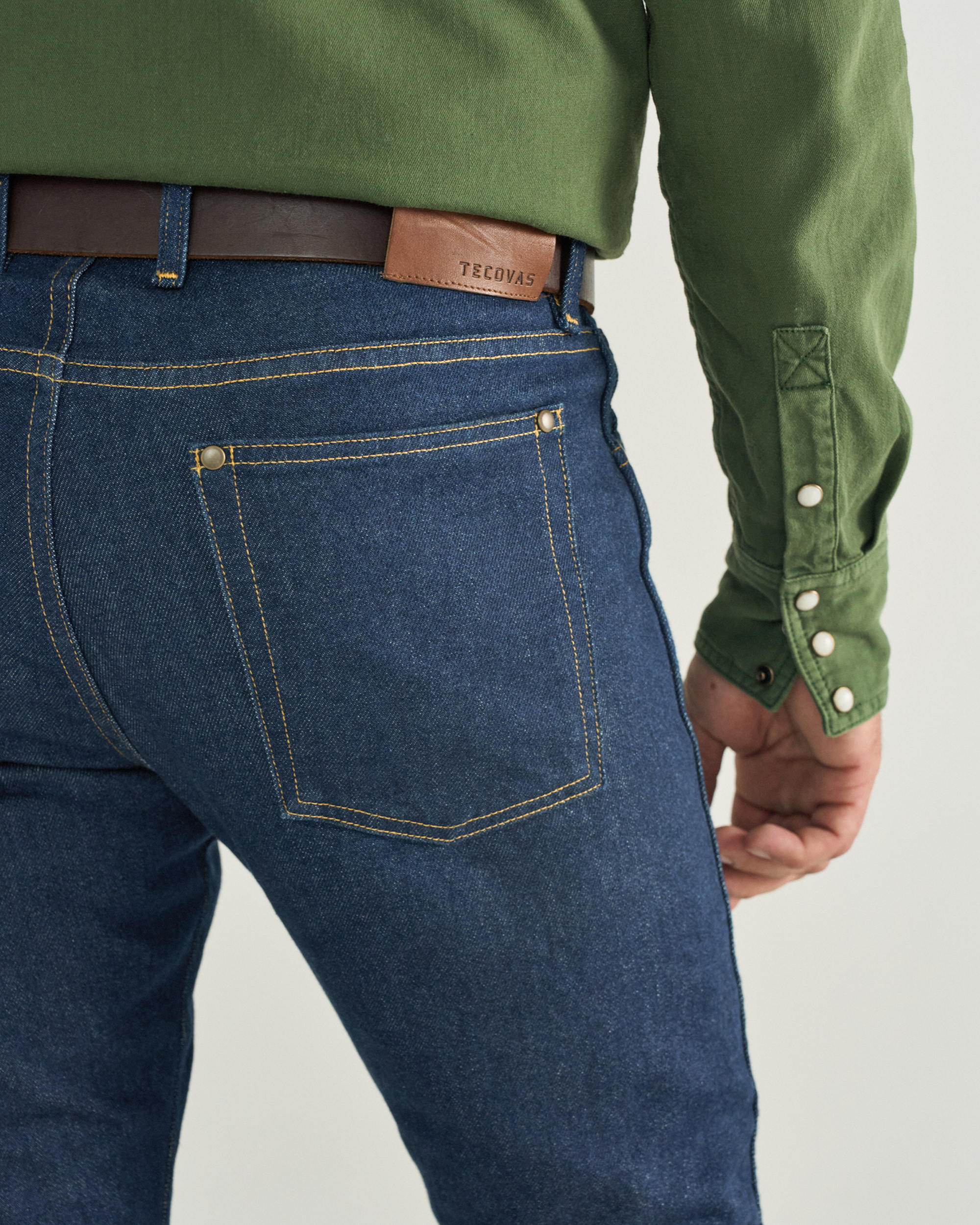 Men's Slim Straight Heritage Denim - Dark Blue Heritage Denim