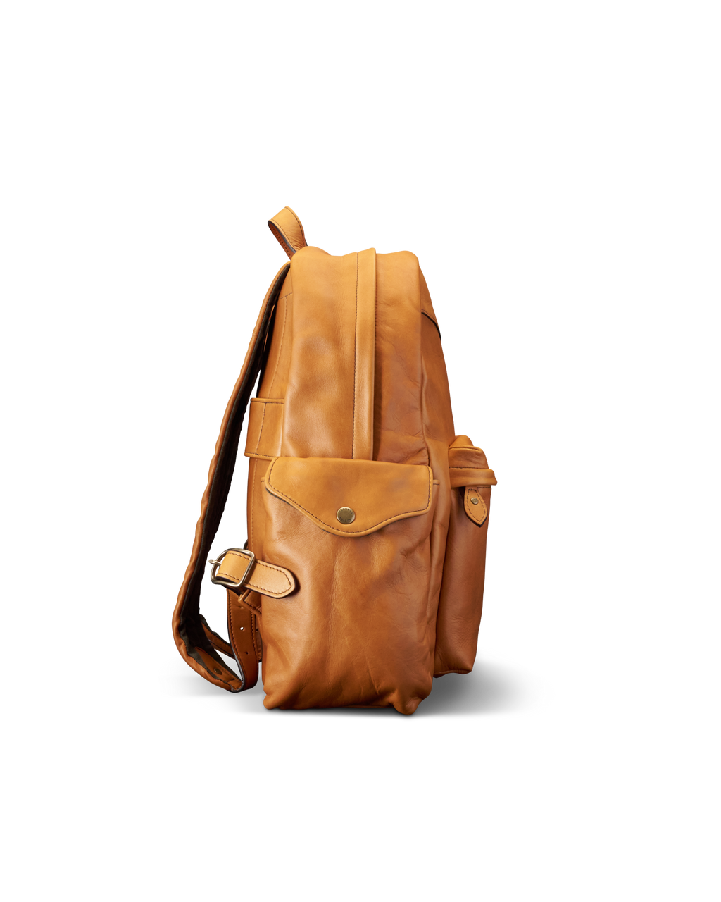 Men's Leather Backpack - Caramel Cowhide