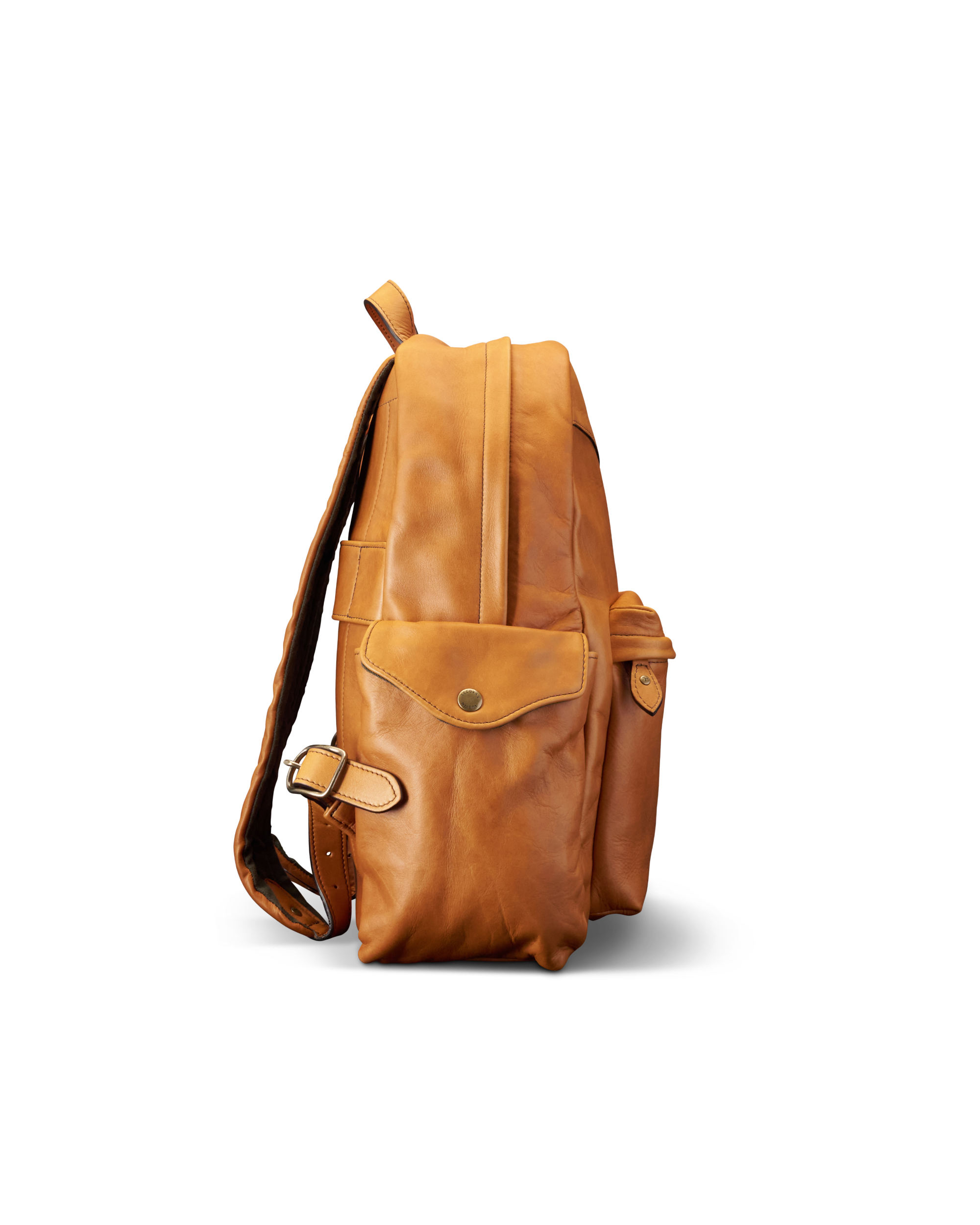 Men's Leather Backpack - Caramel Cowhide