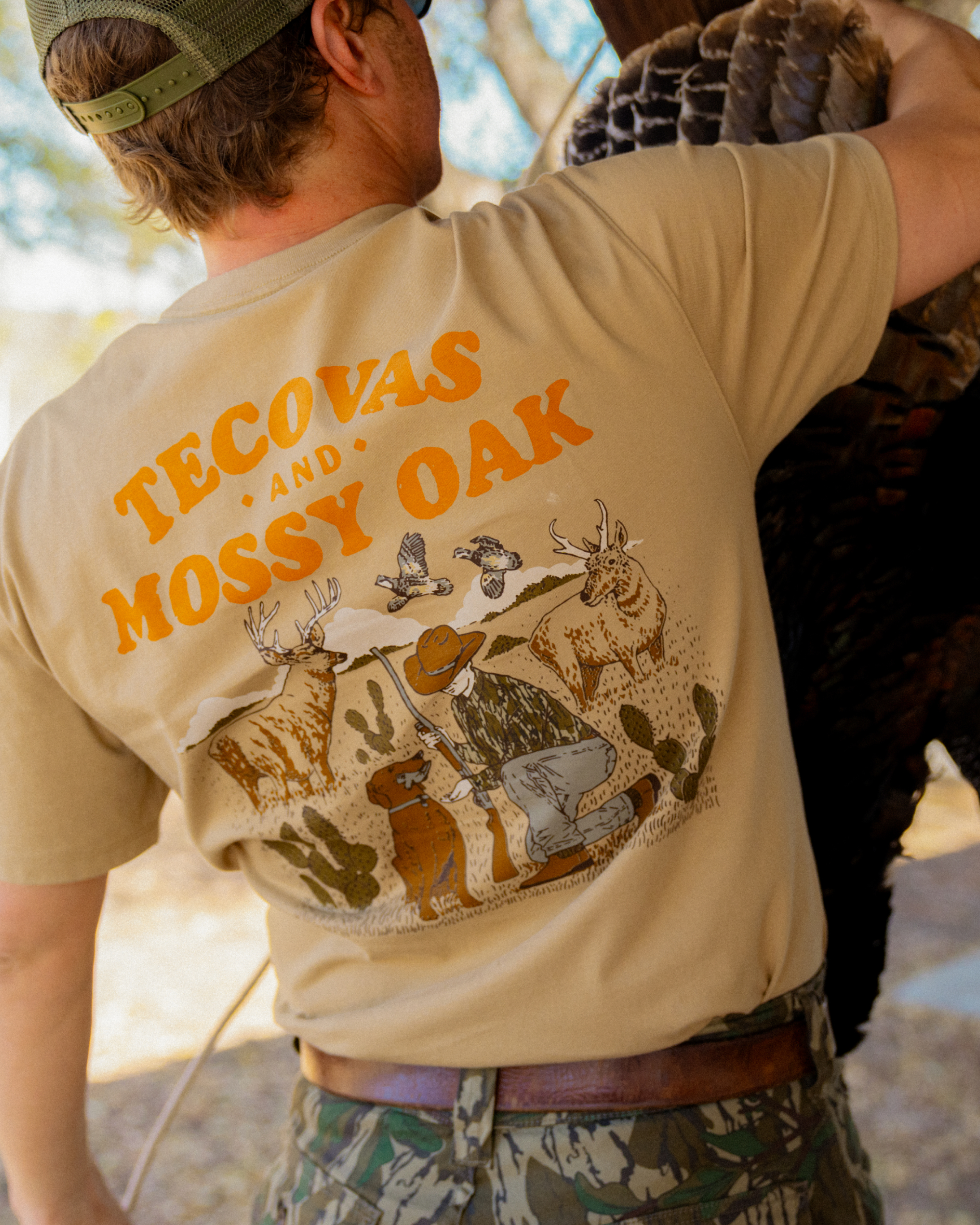 Men's Tecovas x Mossy Oak Instant Old Friends Tee - Original Bottomland Supima Cotton