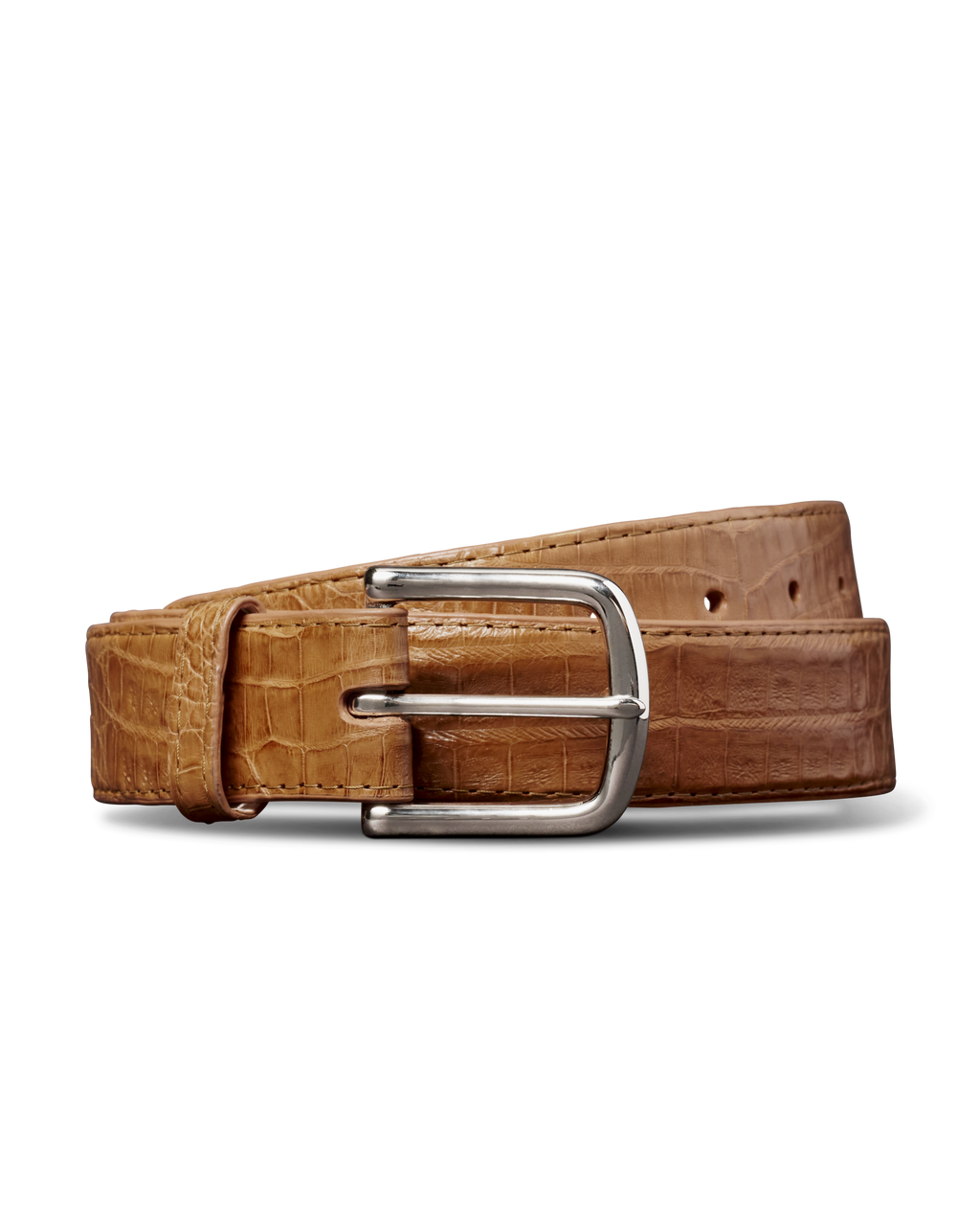 Men's Caiman Belt - Caramel Caiman