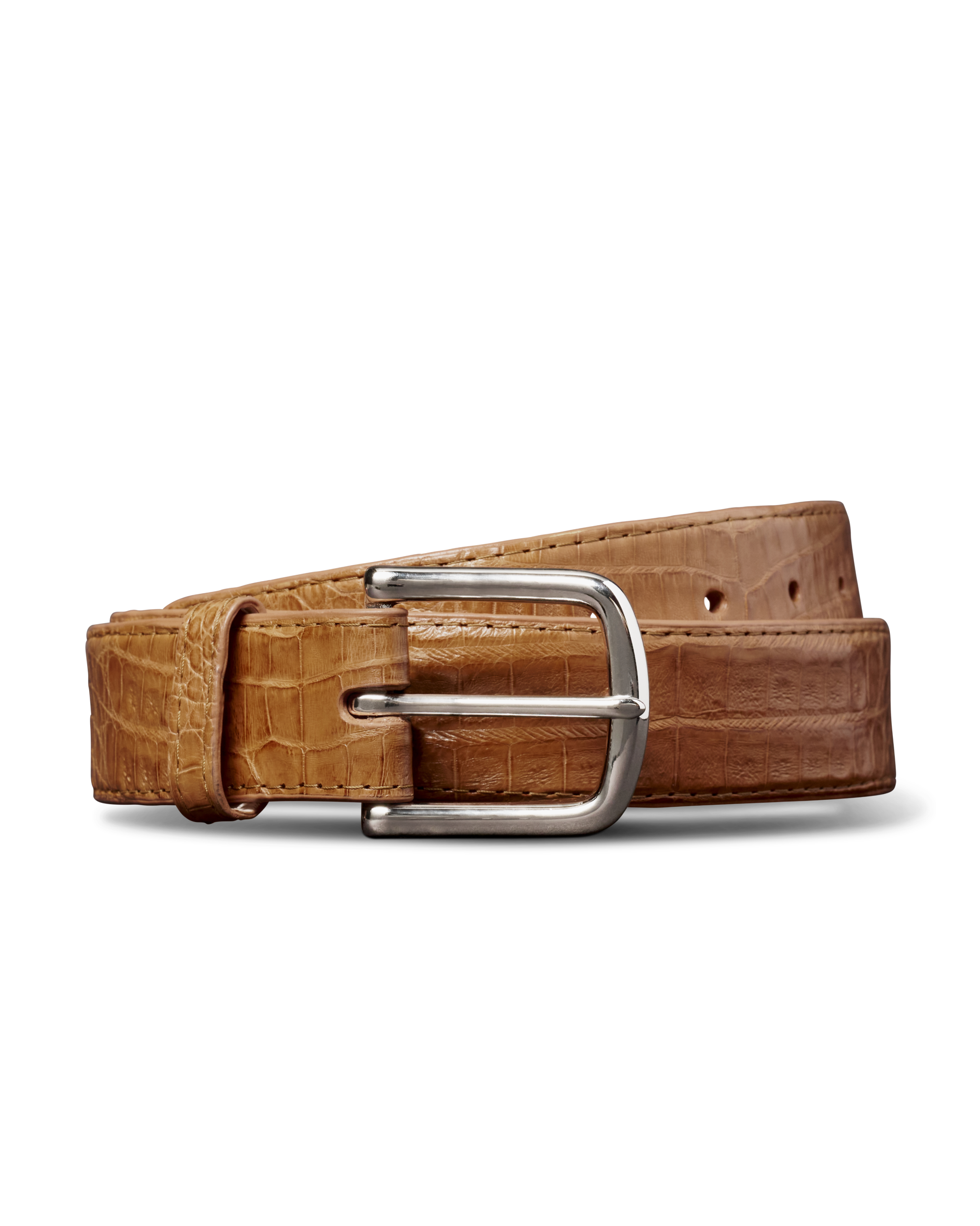 Men's Caiman Belt - Caramel Caiman