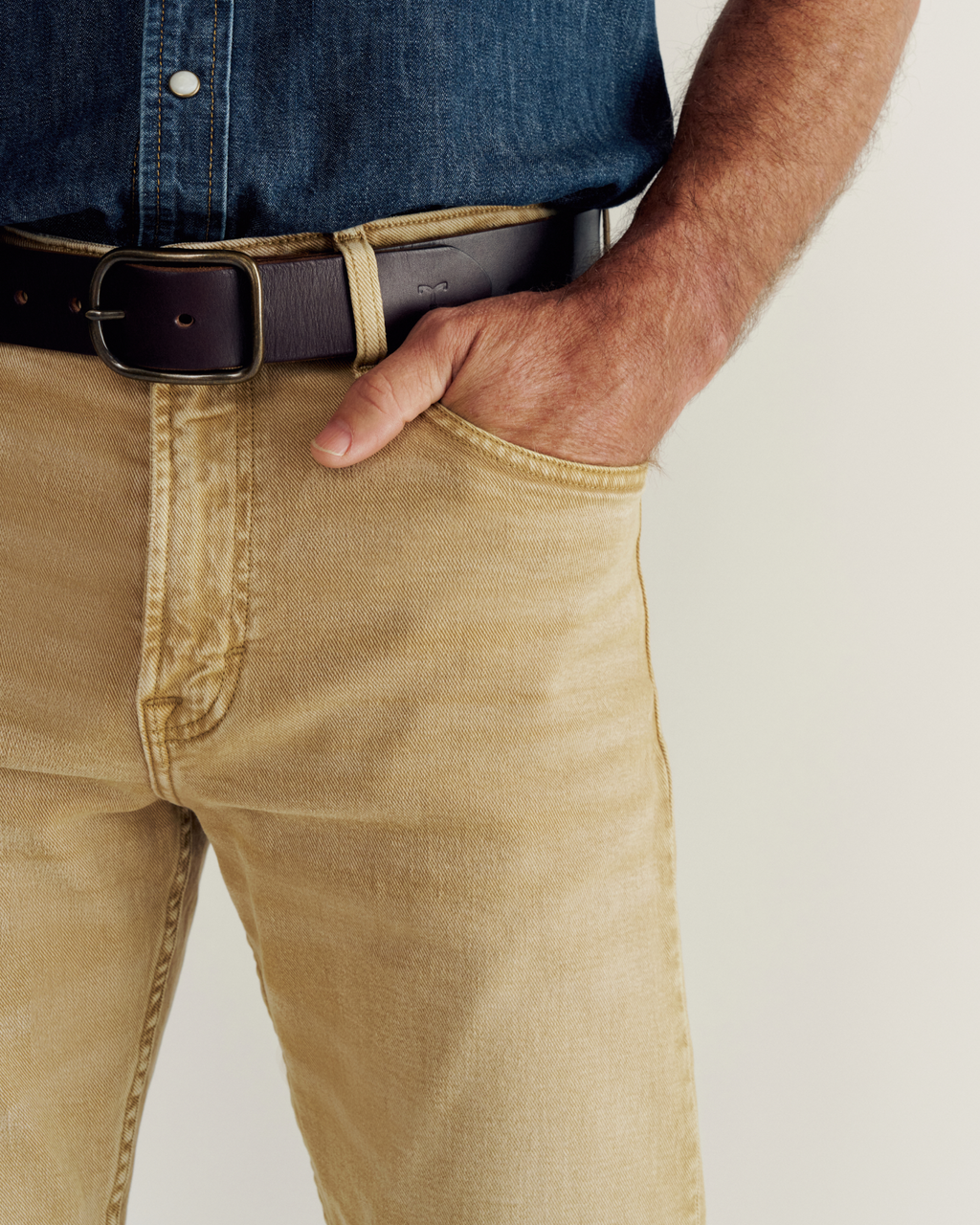 Men's Slim Straight Stretch Twill - Khaki Stretch Twill