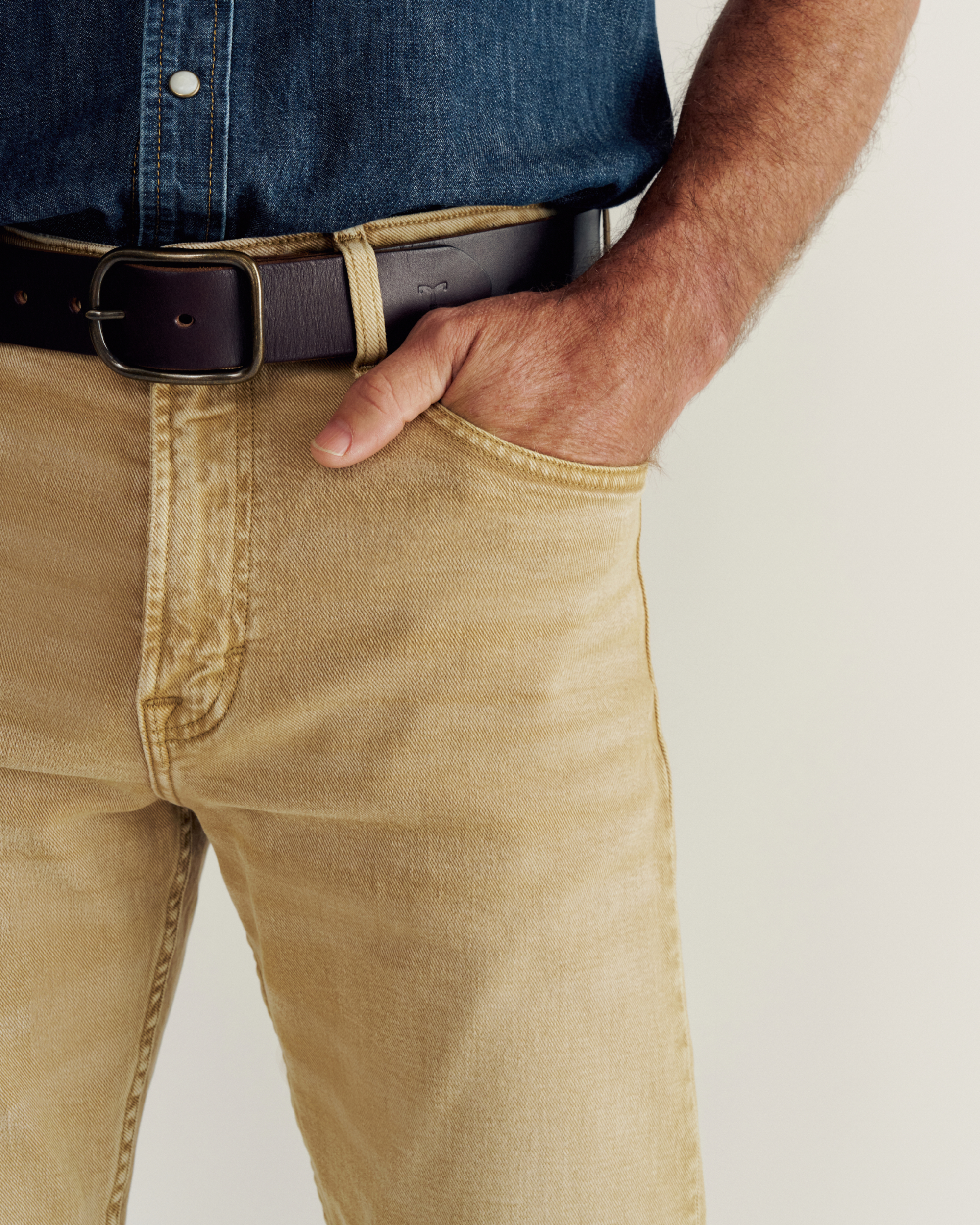 Men's Slim Straight Stretch Twill - Khaki Stretch Twill