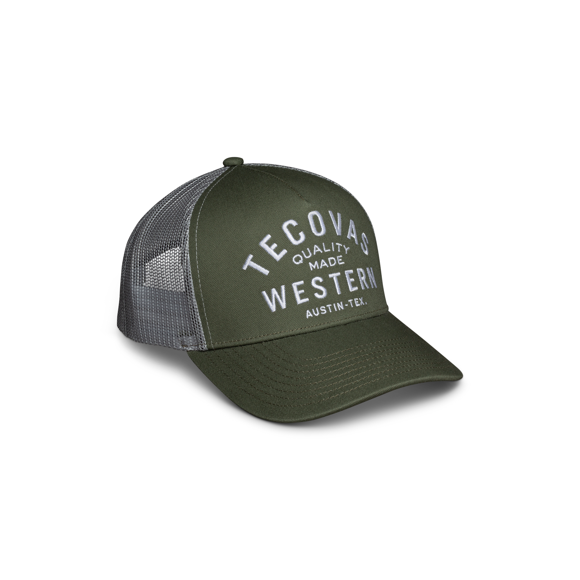 Quality Made Trucker Hat - Olive Cotton Polyester