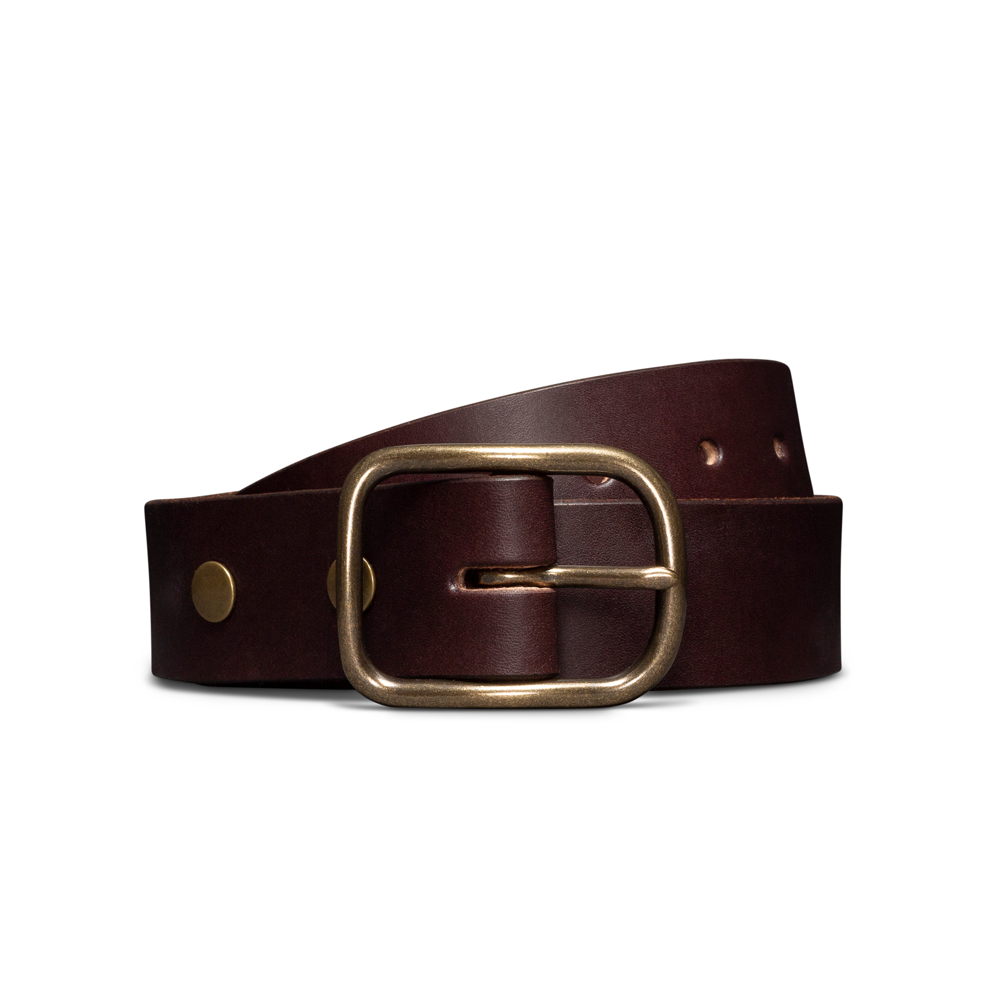 Men's Harness Leather Belt - Umber Cowhide