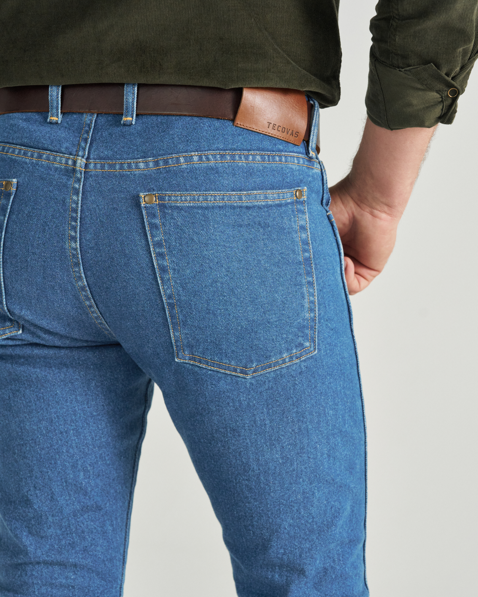 Men's Slim Straight Heritage Denim - Medium Blue Heritage Denim