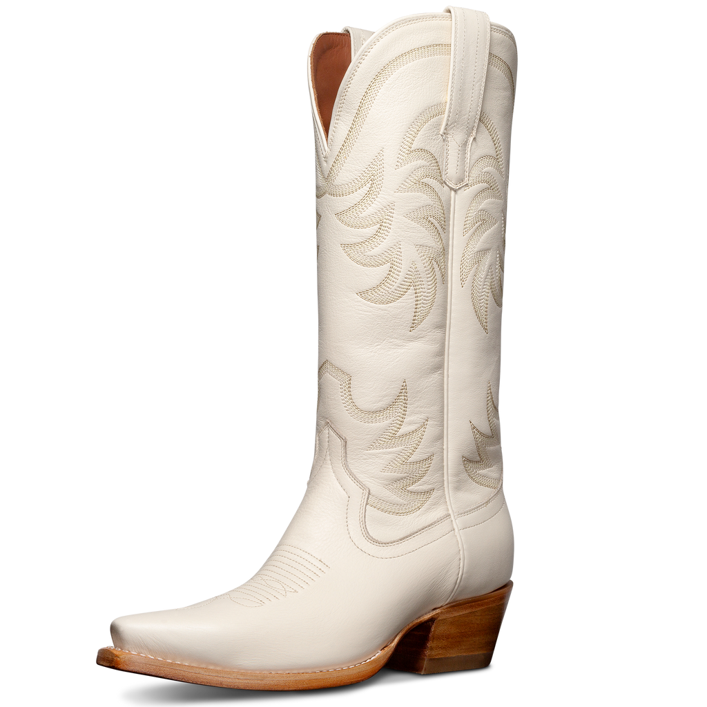 The Annie Wide Calf - Bone Cowhide