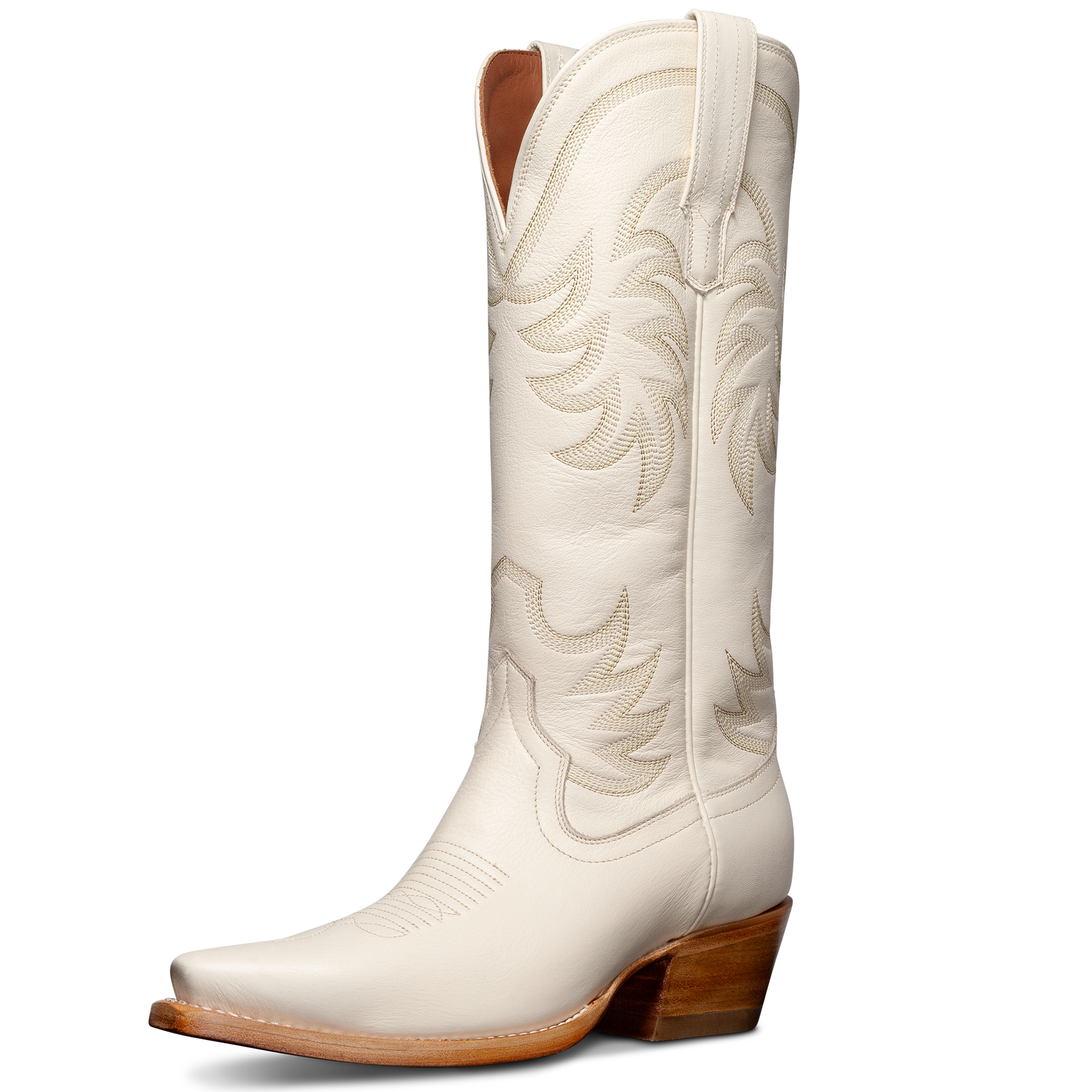 The Annie Wide Calf - Bone Cowhide