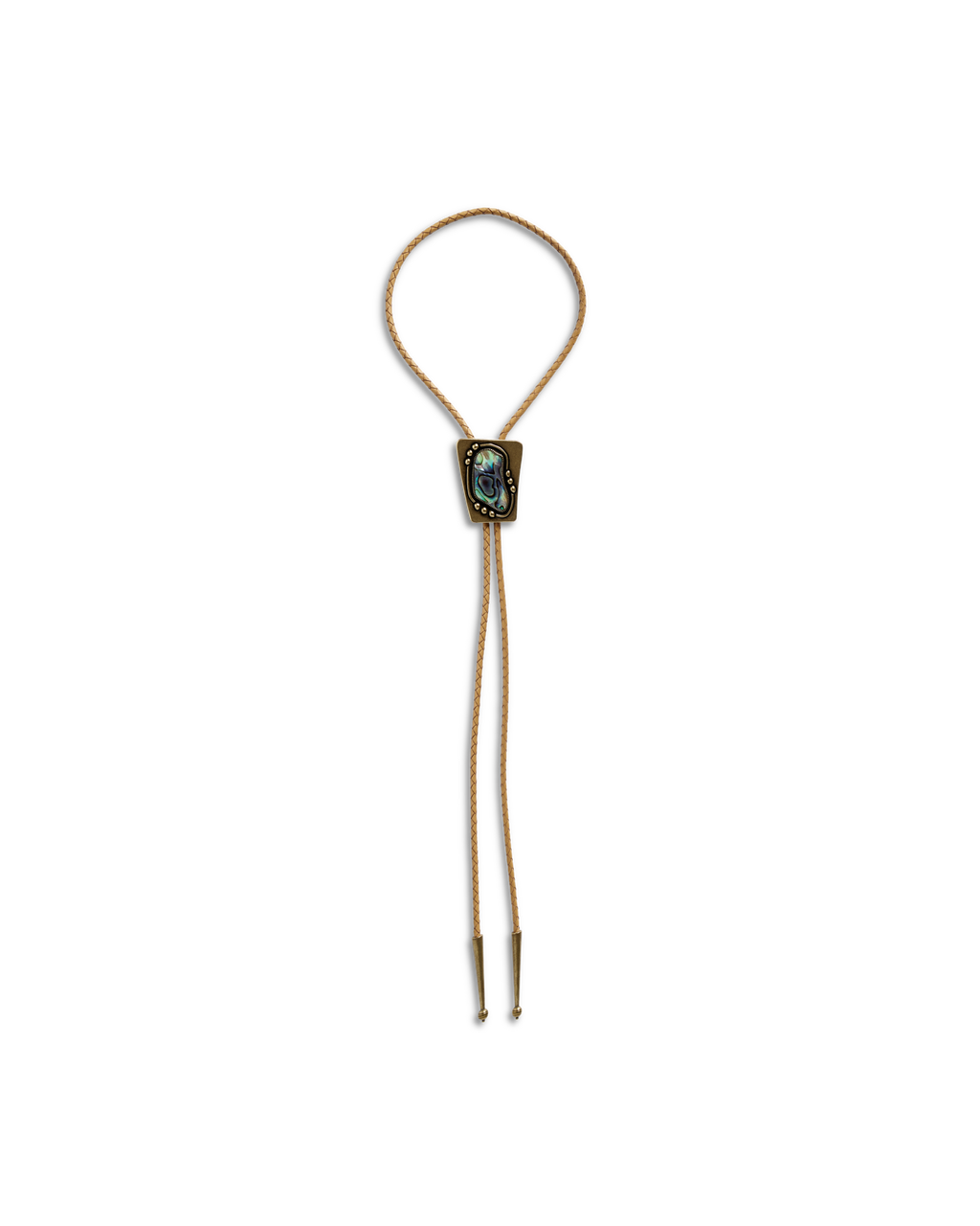 Iron Lamb Abalone Bolo - Blue Tan Abalone