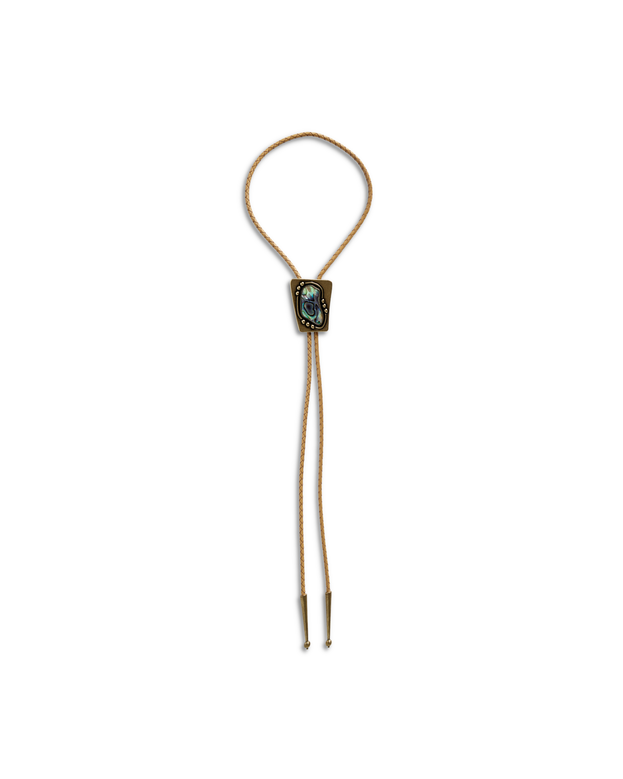 Iron Lamb Abalone Bolo - Blue Tan Abalone