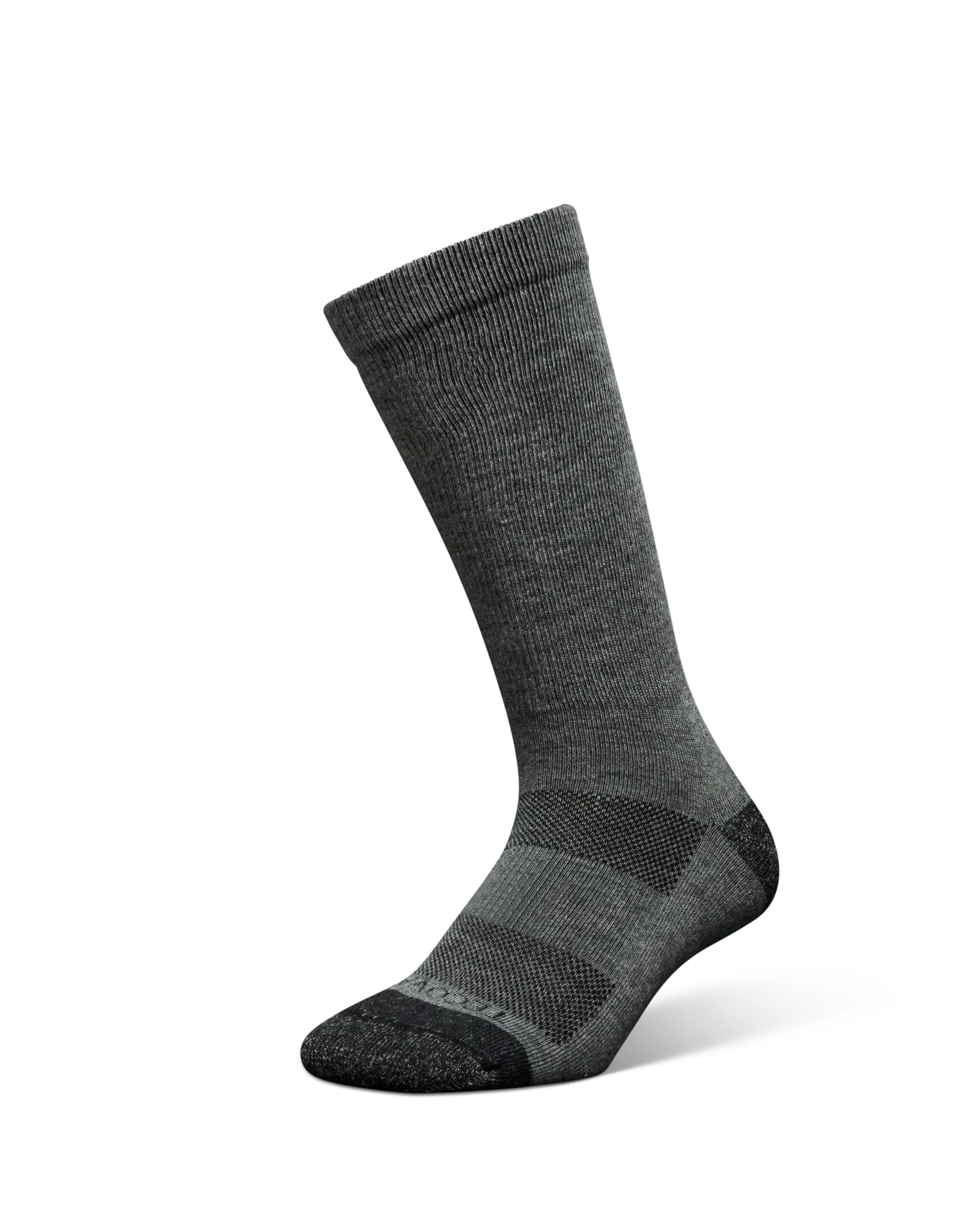 Mid-Calf Socks (3-Pack) - Tan Dark Gray Brown Polyester Spandex