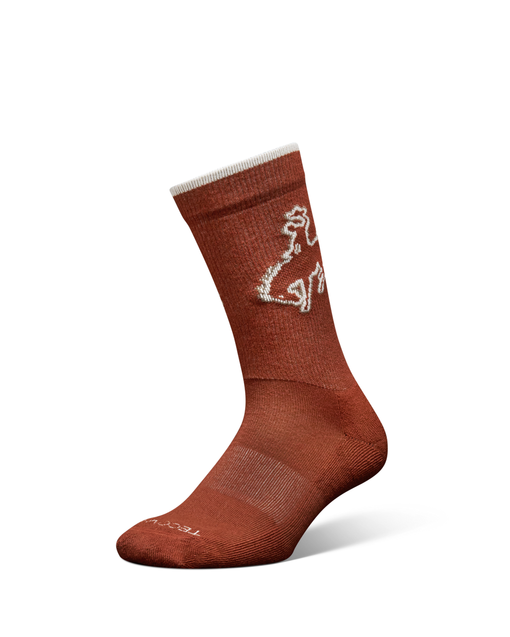 Buckin Bronc Crew Socks (2-Pack) - White Rust Polyester Spandex