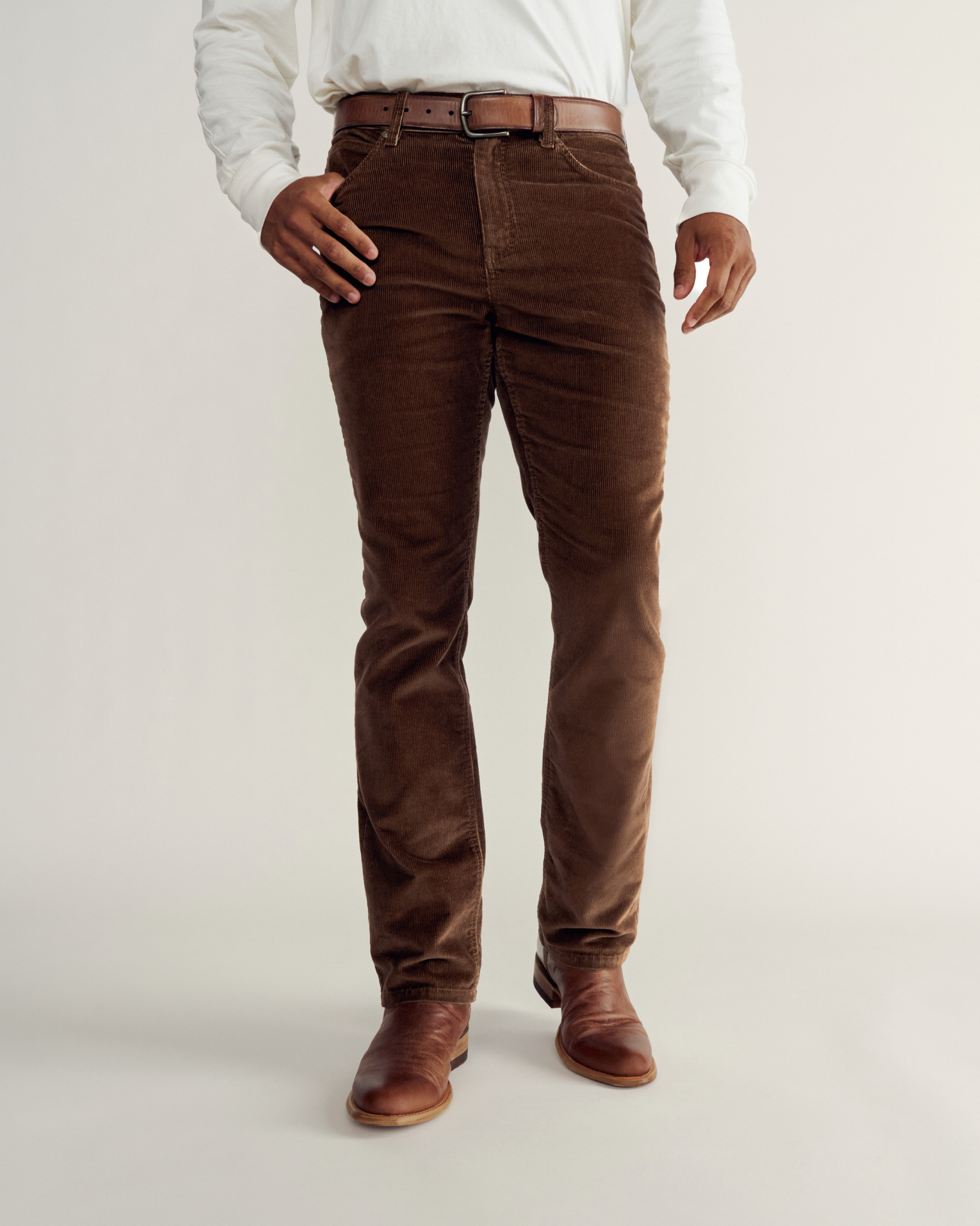 Men's Slim Straight Stretch Corduroy - Brown Corduroy