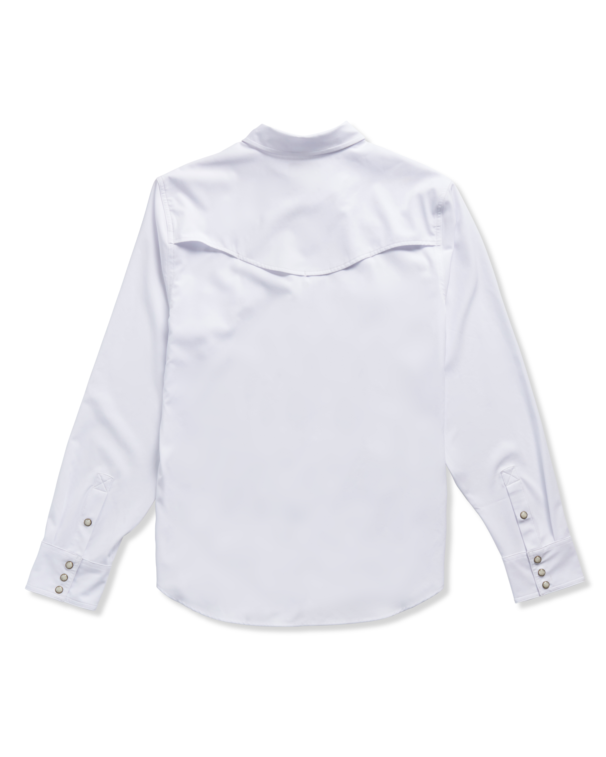 Men's Performance Long Sleeve Western Pearl Snap - White Performance