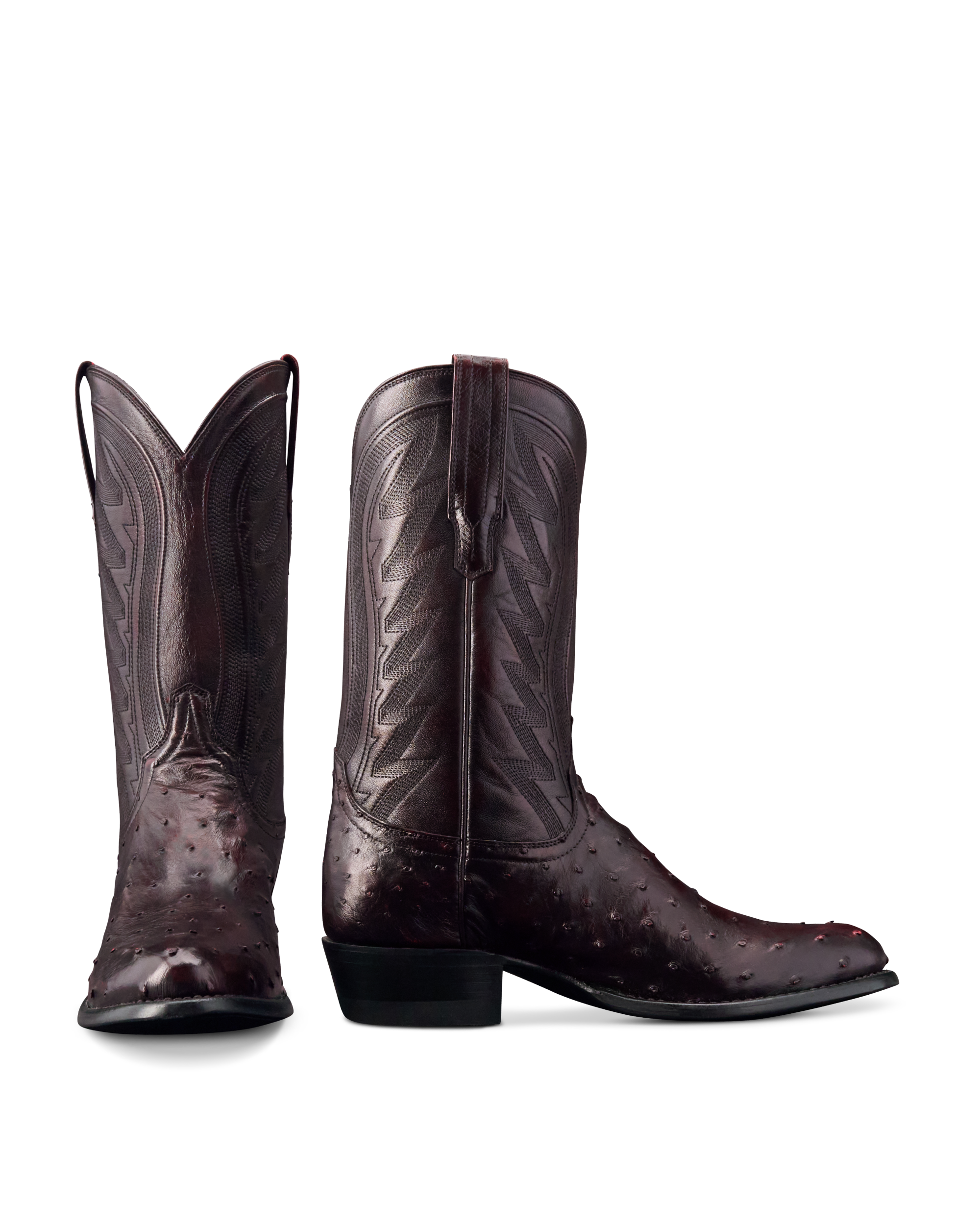 The Wyatt - Black Cherry Ostrich