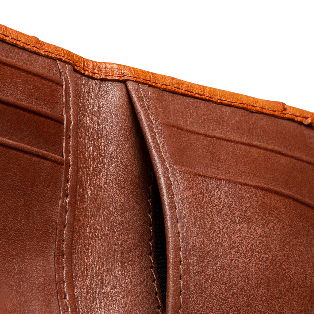 Ostrich Bifold - Pecan Ostrich