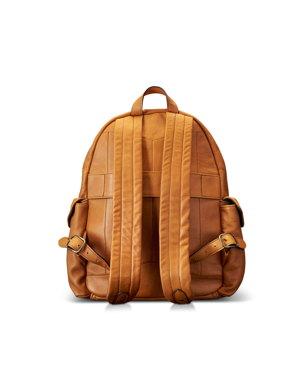 Men's Leather Backpack - Caramel Cowhide