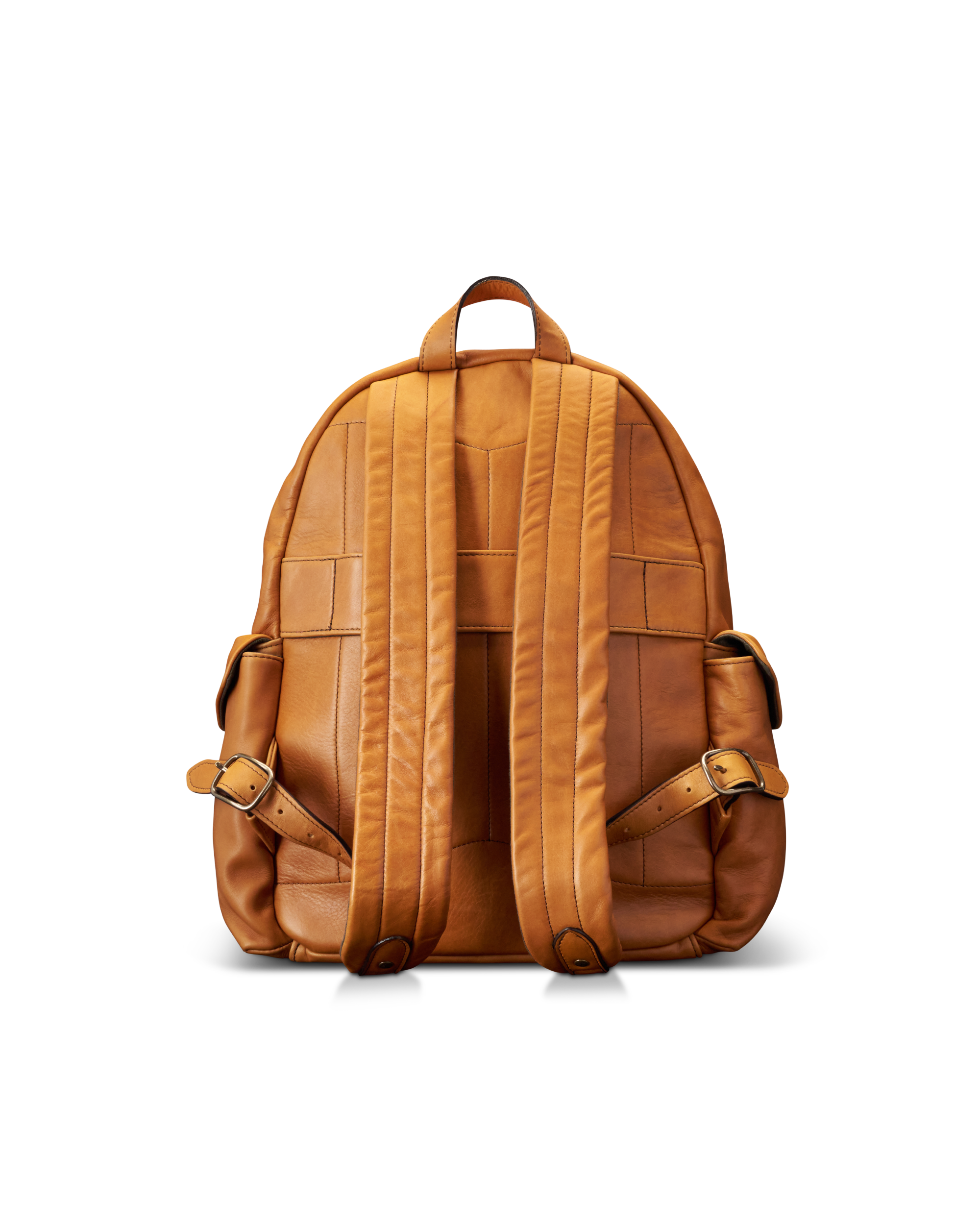 Men's Leather Backpack - Caramel Cowhide