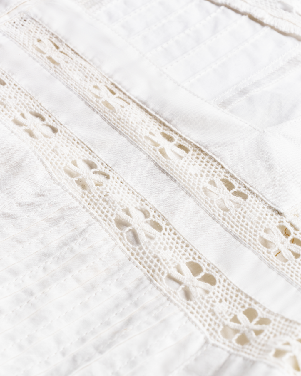 Women's Cotton Poplin Top - White Cotton