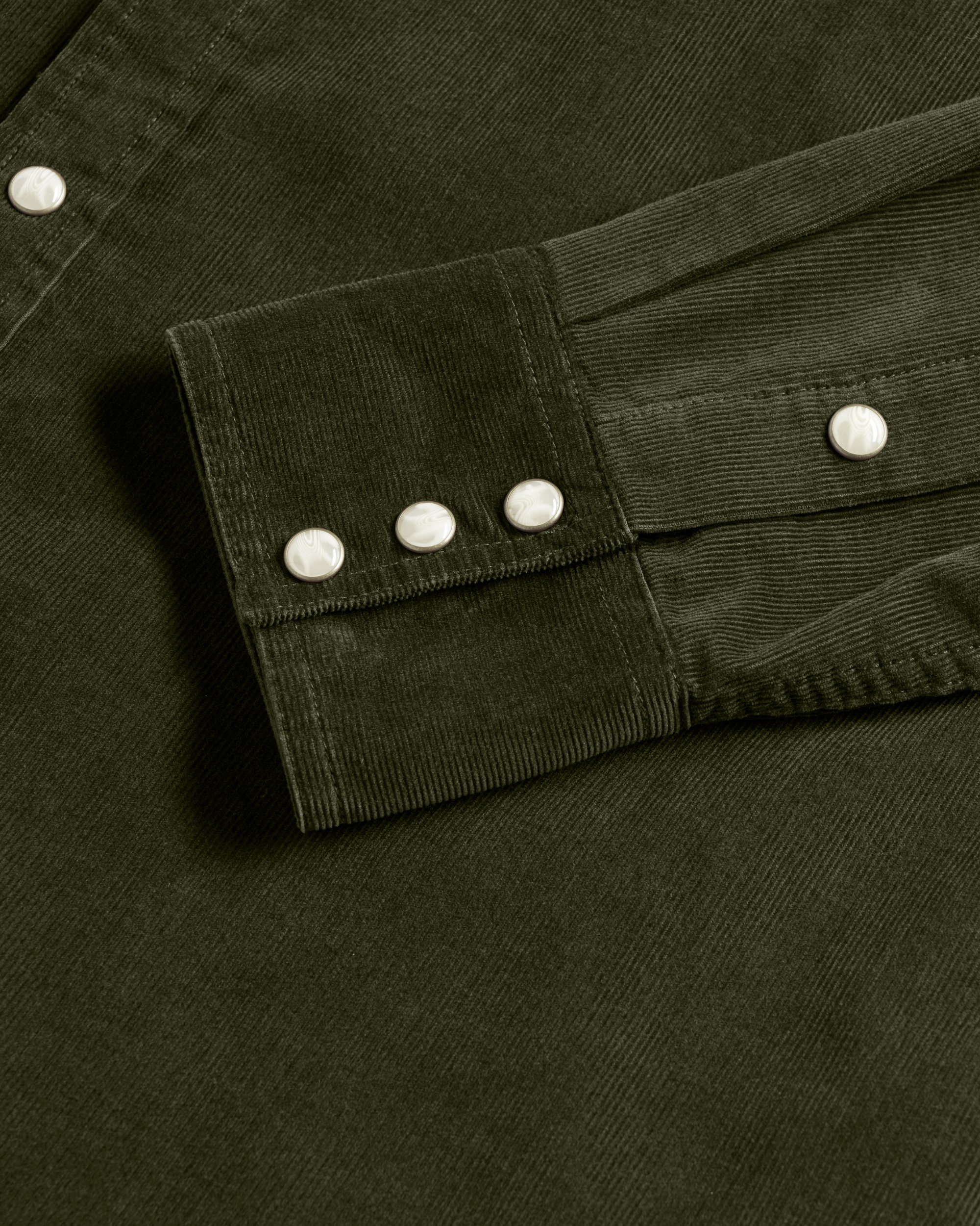 Men's Long Sleeve Texas Weight Corduroy Pearl Snap - Pine Corduroy