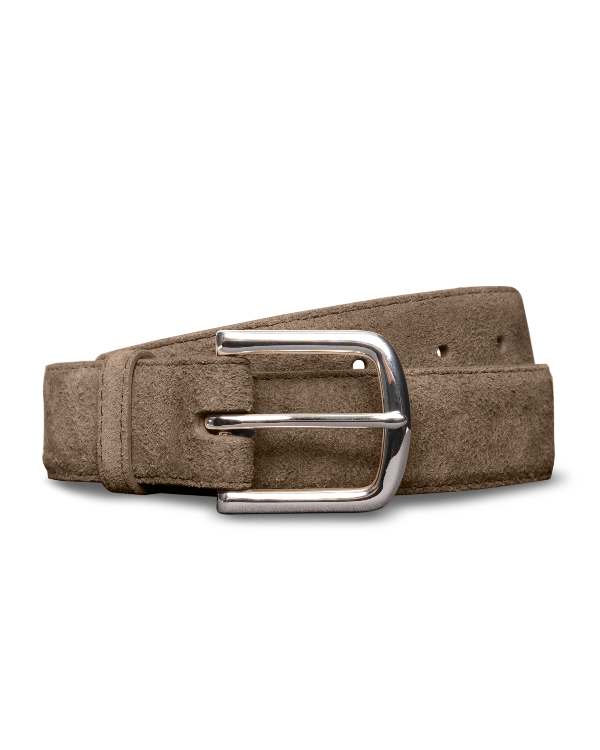 Men's Suede Belt - Granite Suede